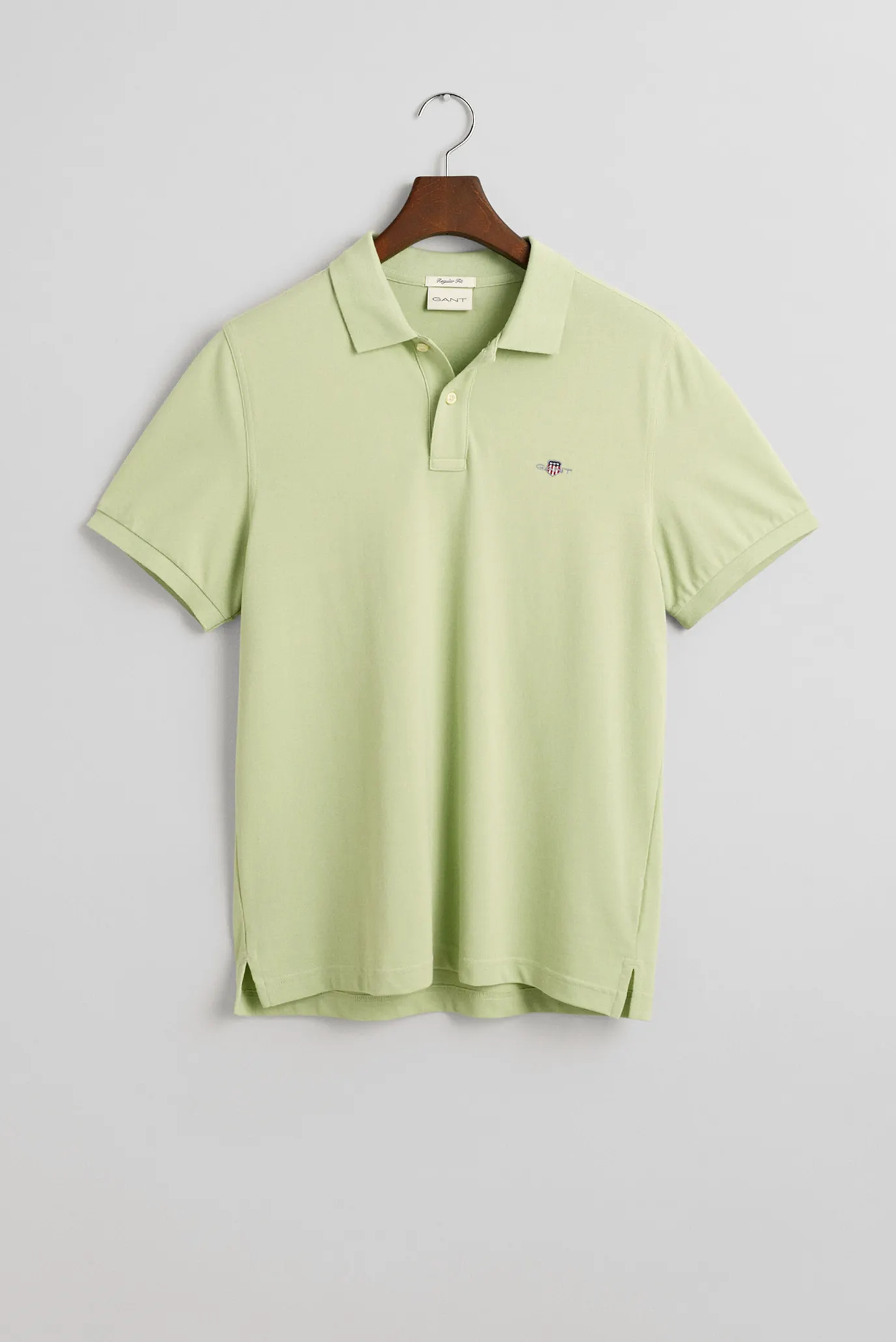 Мужское зеленое поло REG SHIELD SS PIQUE POLO 5