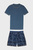 Мужская синяя пижама (футболка, шорты) UMKIT-JUST-STARK-X