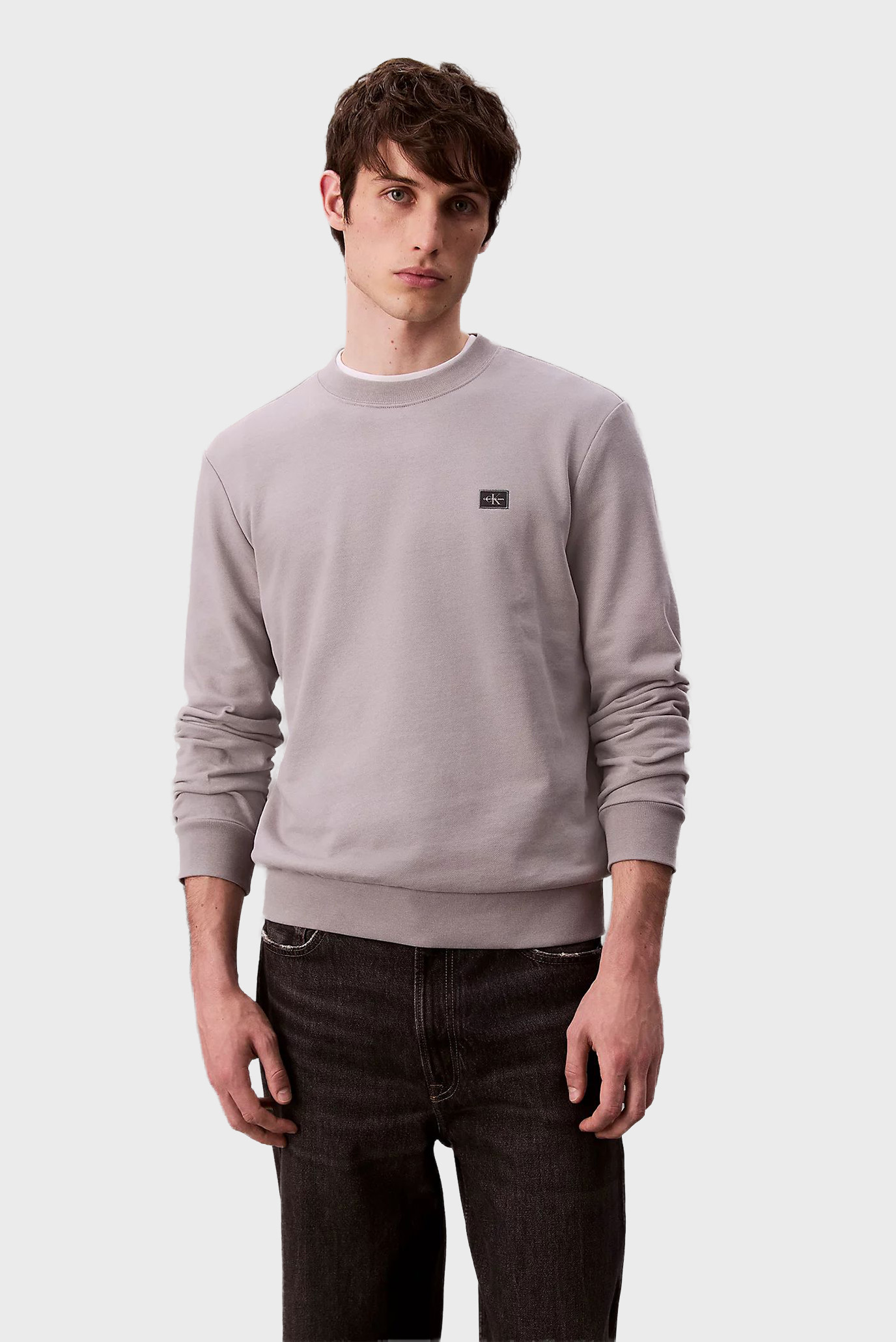 Мужской серый свитшот 350TERRY BADGE Серый L Calvin Klein Jeans LV04RC273G Мужской серый свитшот 350TERRY BADGE Серый L Calvin Klein Jeans LV04RC273G