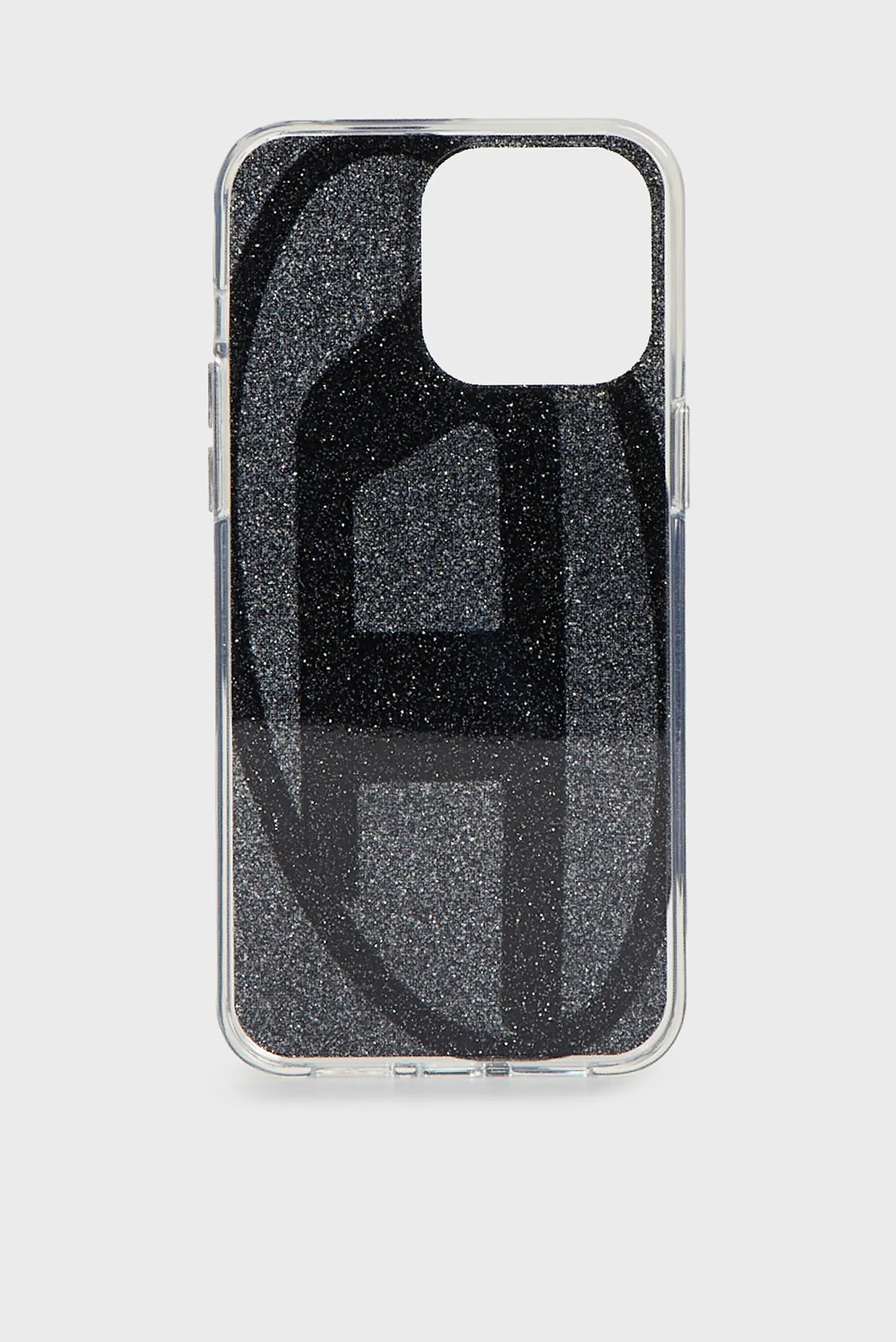 Черный чехол для телефона Diesel Oval D Glitter Case SS24 for iPhone 15 Pro Max 2