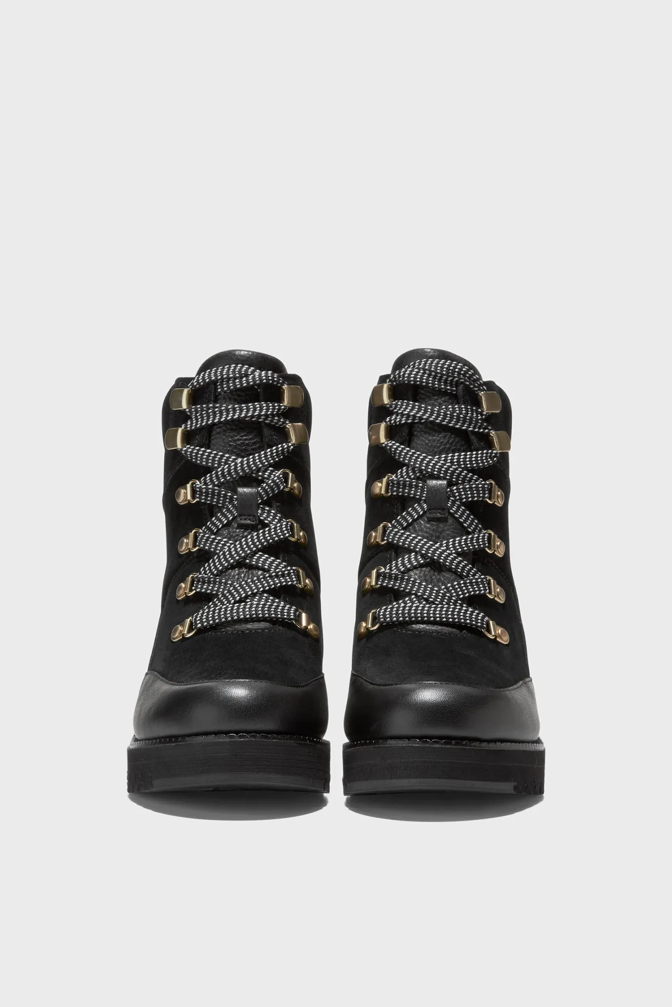 Женские черные замшевые ботильоны ZERØGRAND City Wedge Waterproof 5