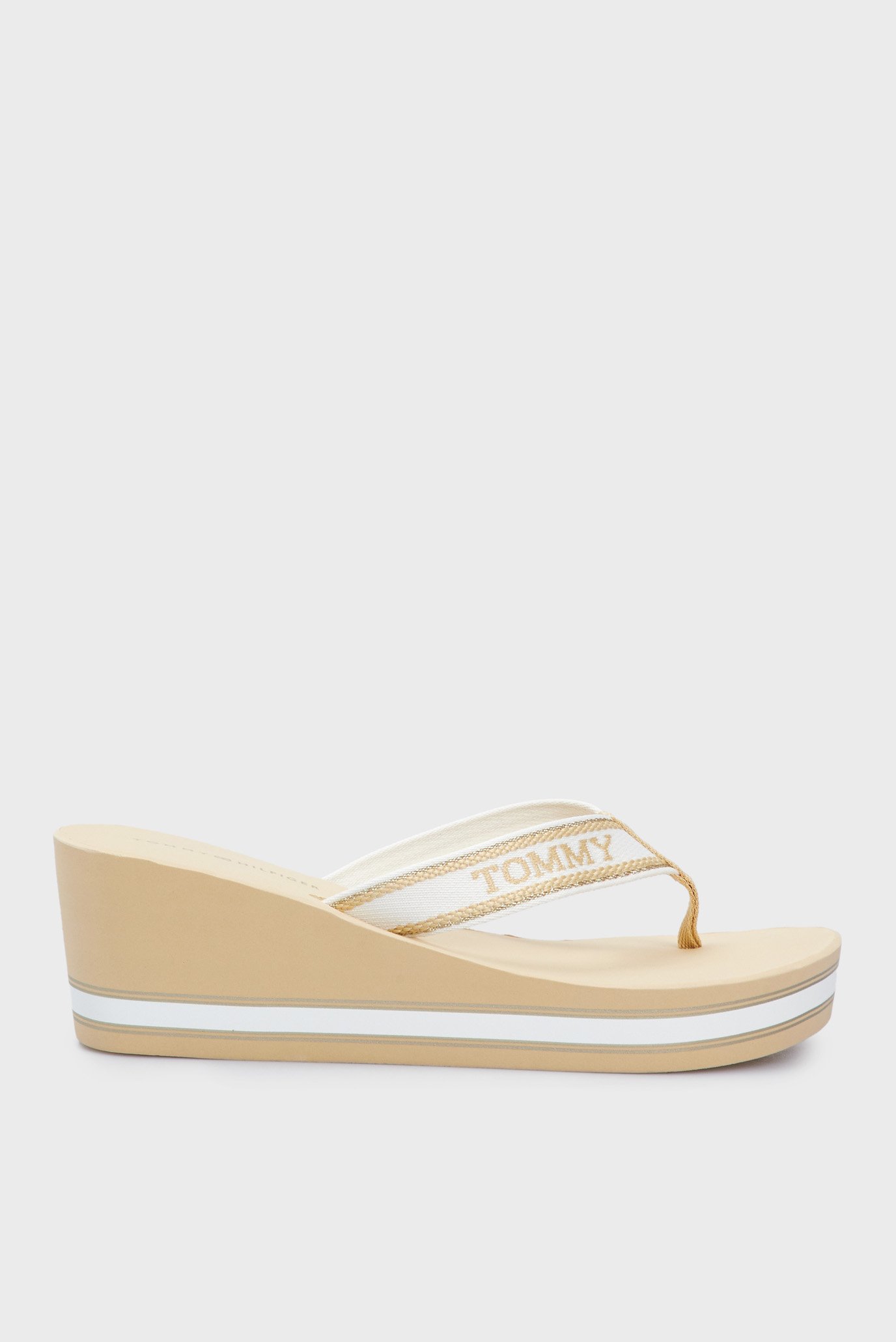 Женские бежевые вьетнамки HILFIGER WEDGE BEACH SANDAL 1