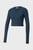 Женский темно-синий лонгслив INLAND Cropped Long Sleeve Tight Tee Women