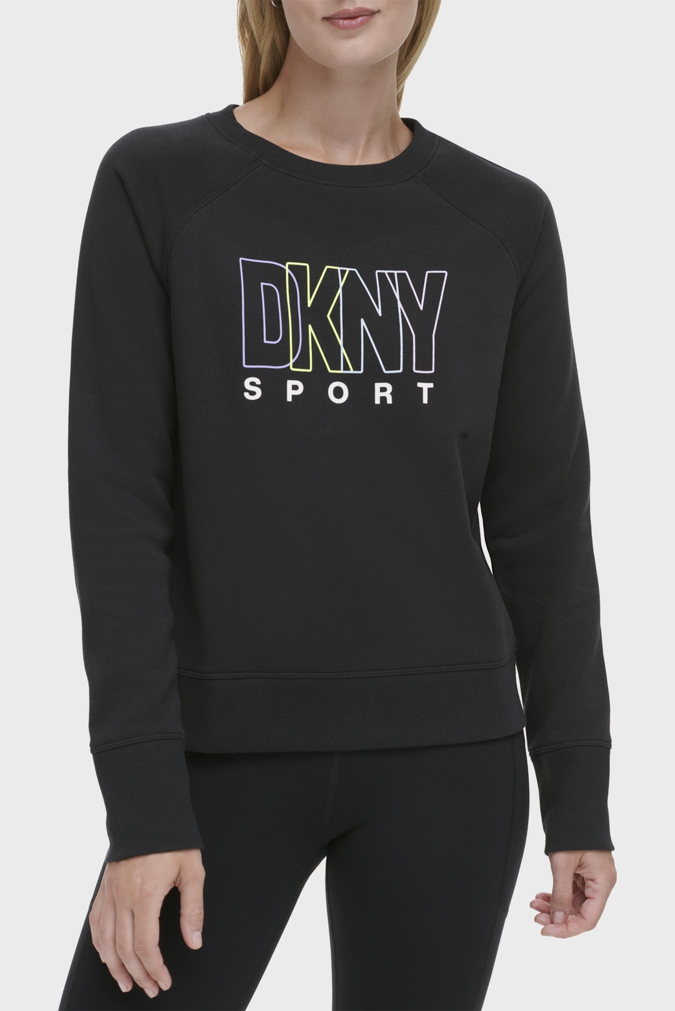 Женский черный свитшот Черный L DKNY DP3T8815