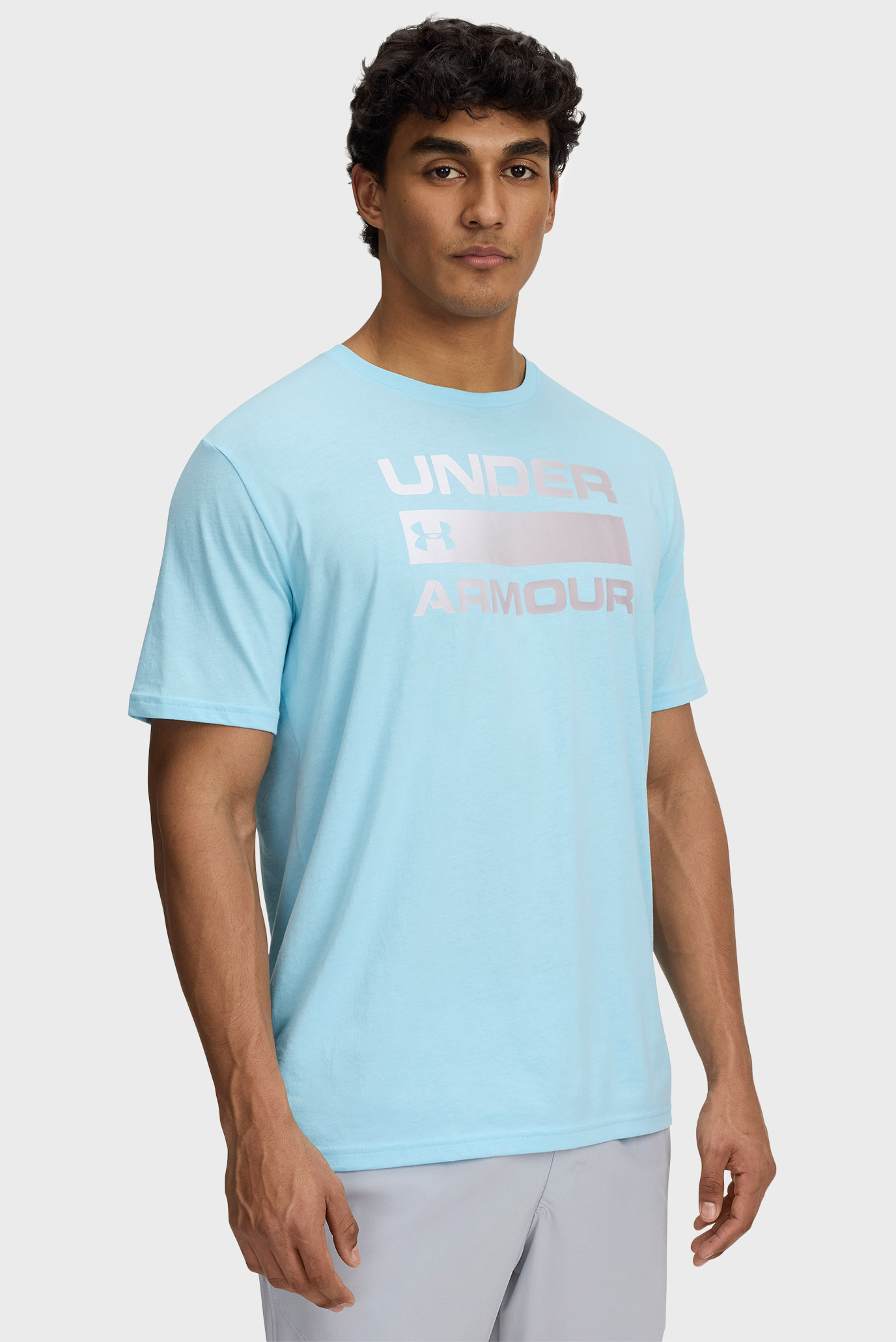 Мужская голубая футболка UA TEAM ISSUE WORDMARK SS Голубой XL Under Armour 1329582-494 Мужская голубая футболка UA TEAM ISSUE WORDMARK SS Голубой XL Under Armour 1329582-494