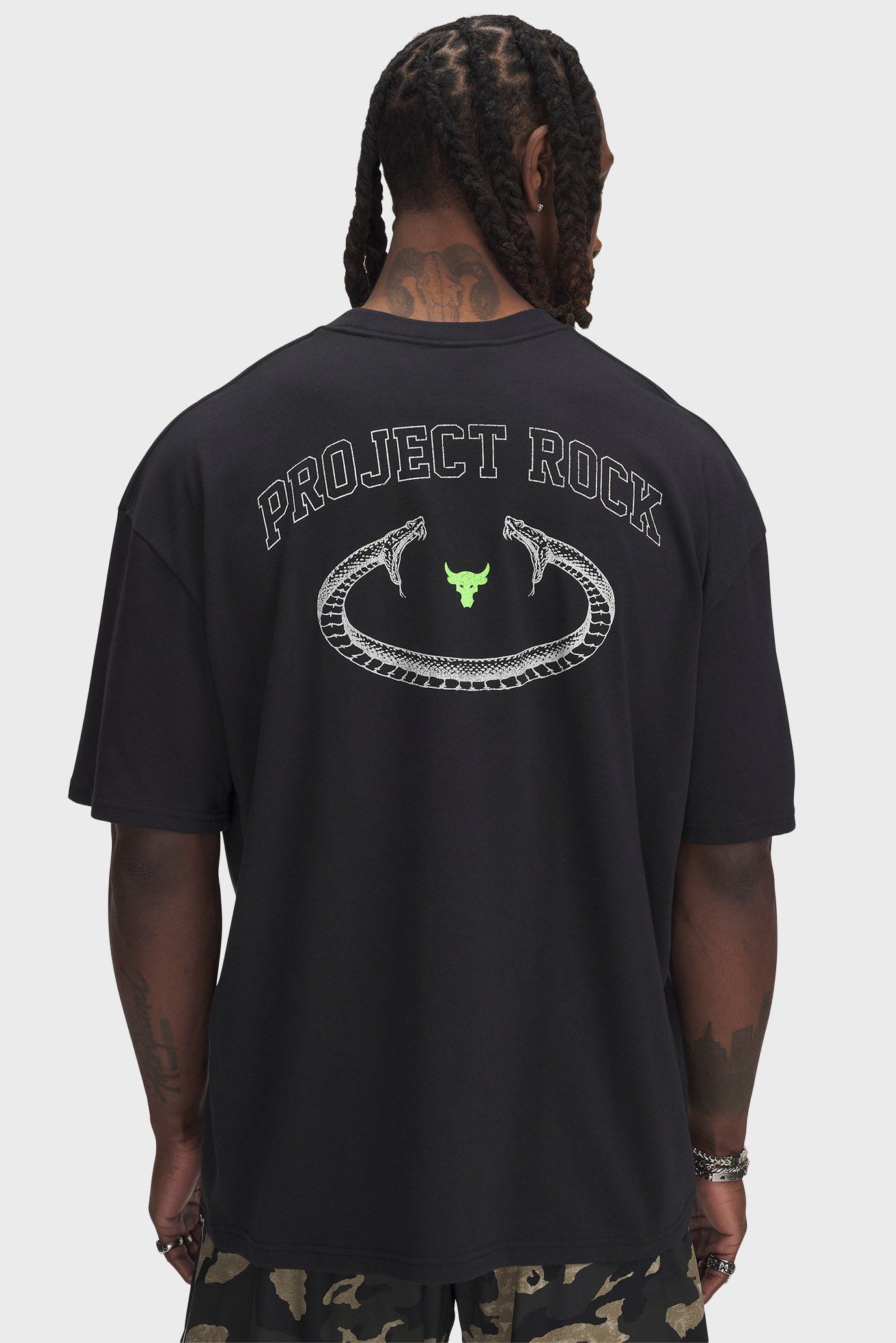 Мужская черная футболка Pjt Rck Hwt SS Черный XXL Under Armour 1389977-001 Мужская черная футболка Pjt Rck Hwt SS Черный XXL Under Armour 1389977-001