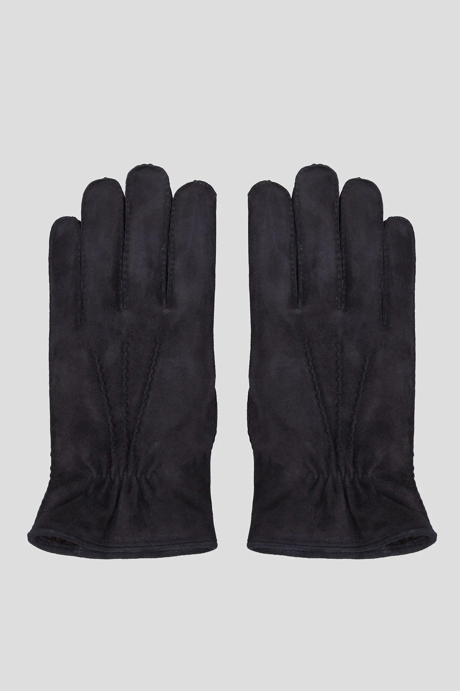 Мужские темно-синие замшевые перчатки 1