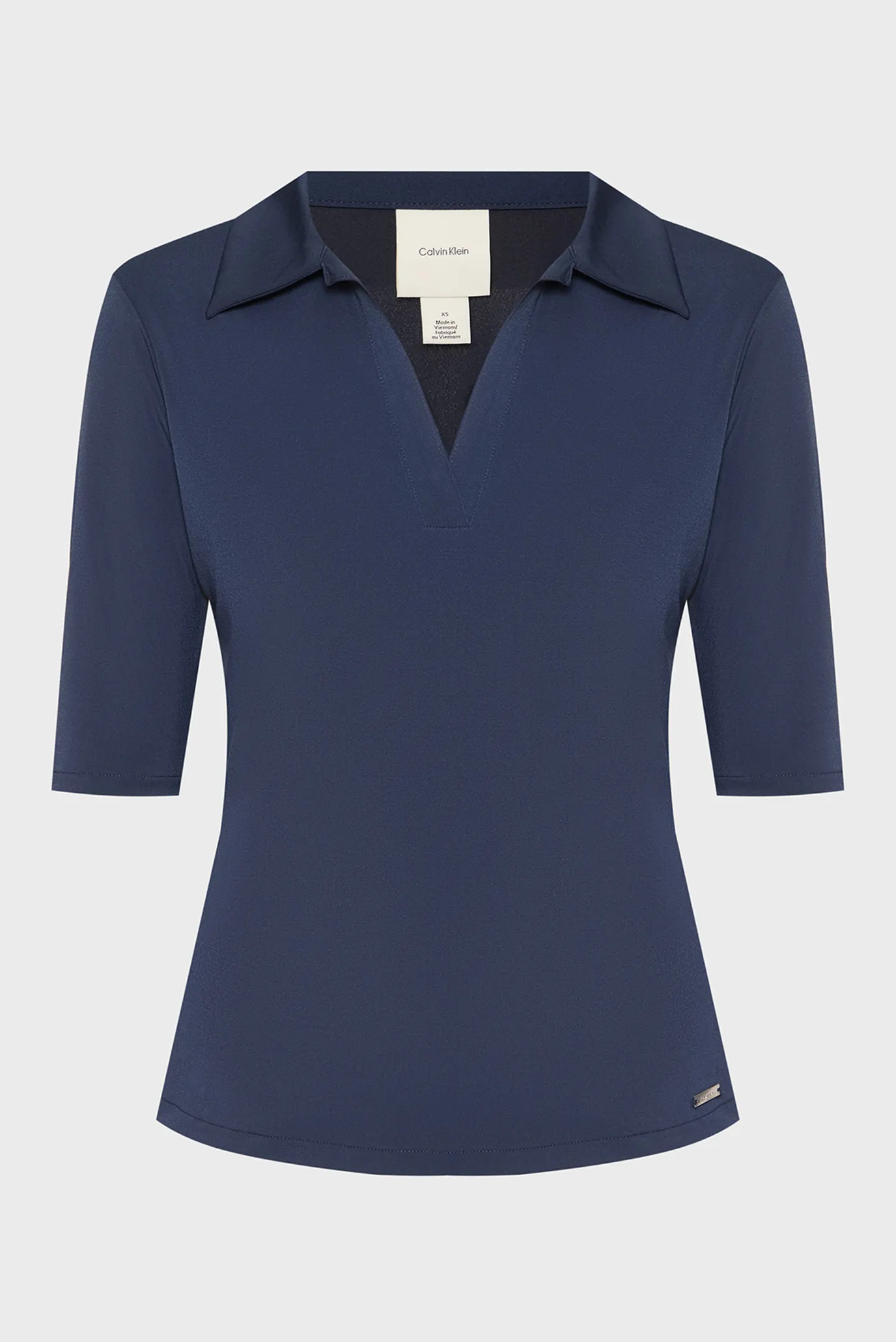 Жіноче темно-синє поло CREPE JERSEY 7