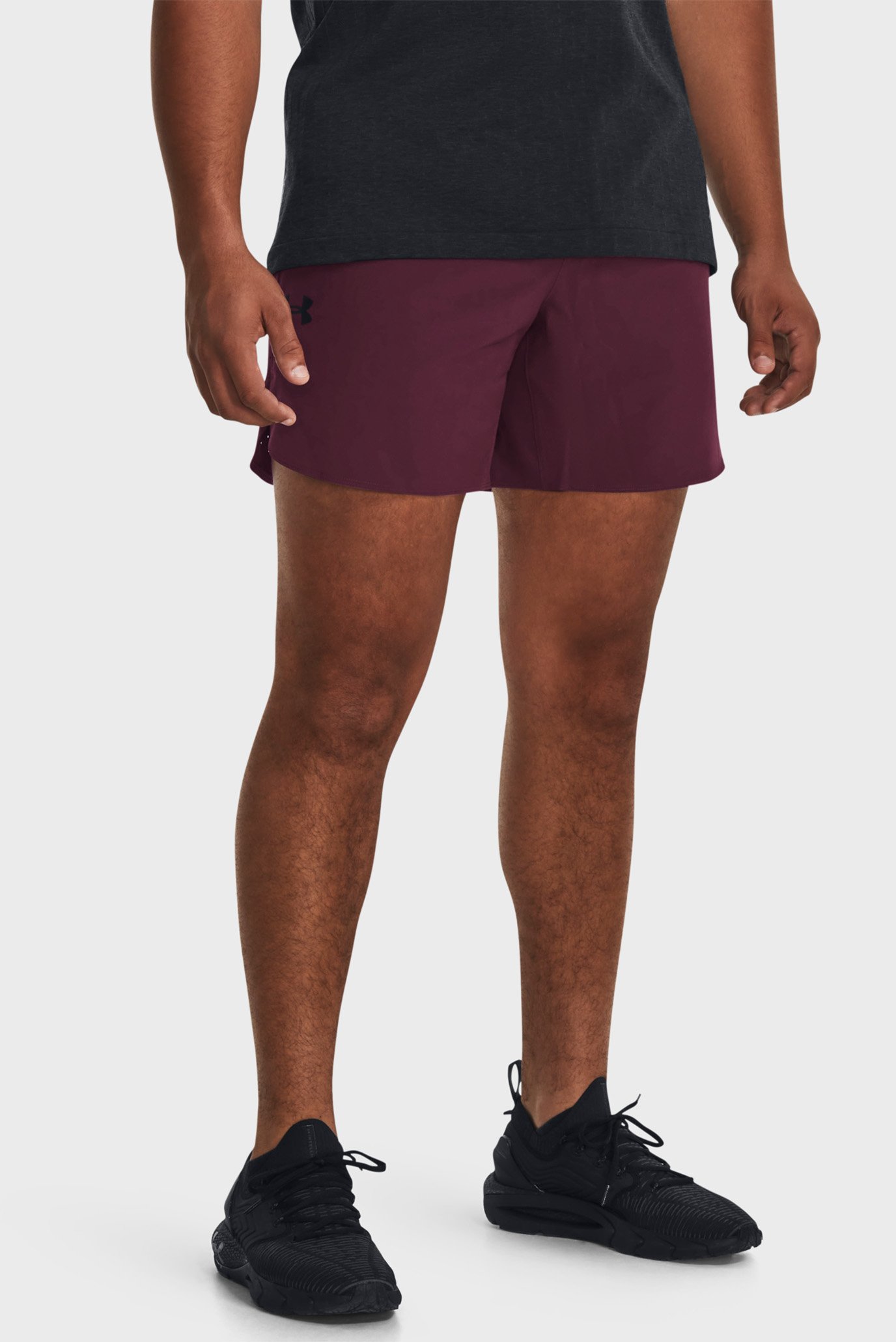 Чоловічі бордові шорти UA Peak Woven Shorts 1