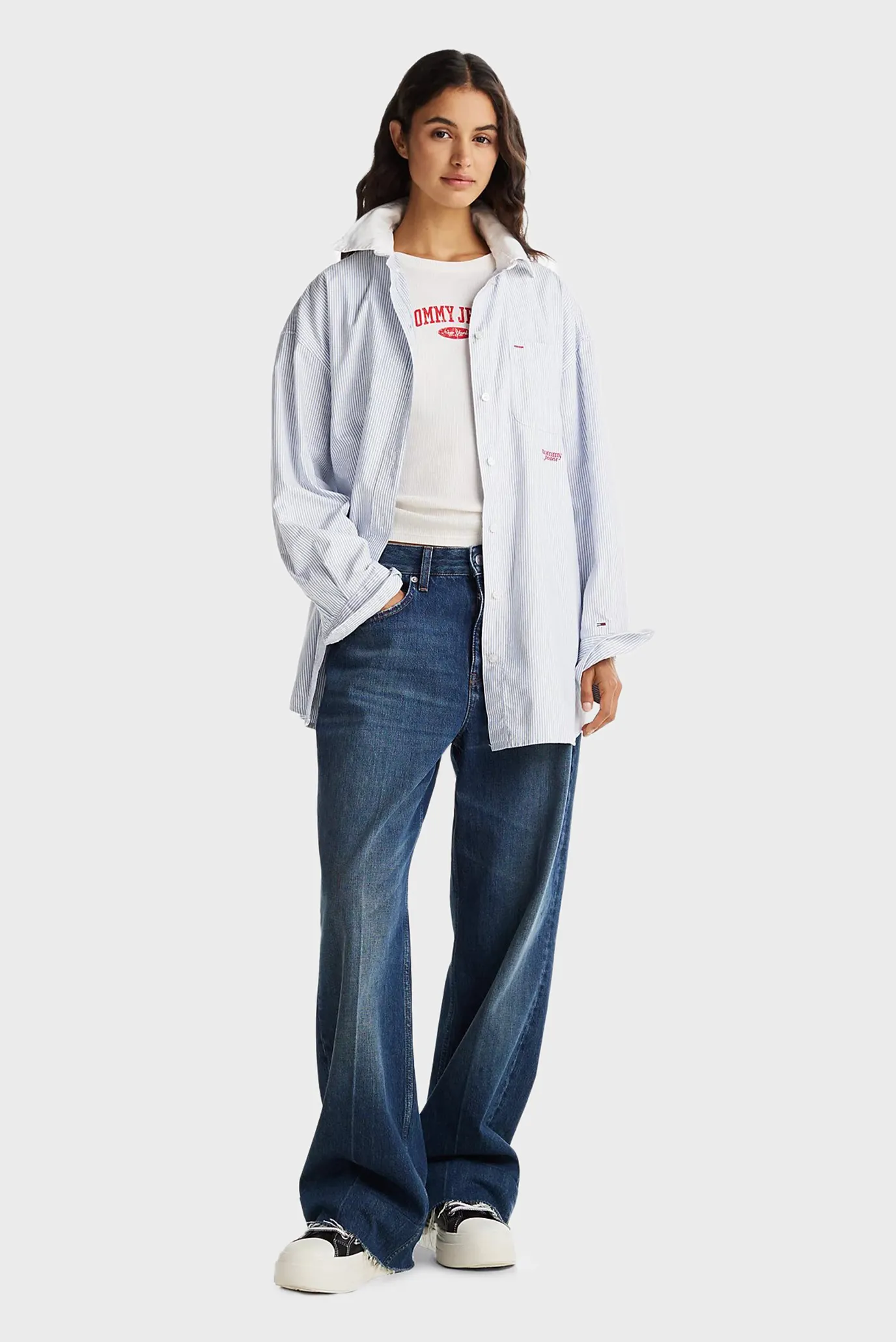 Женская рубашка в полоску TJW OVS CONTRAST 2