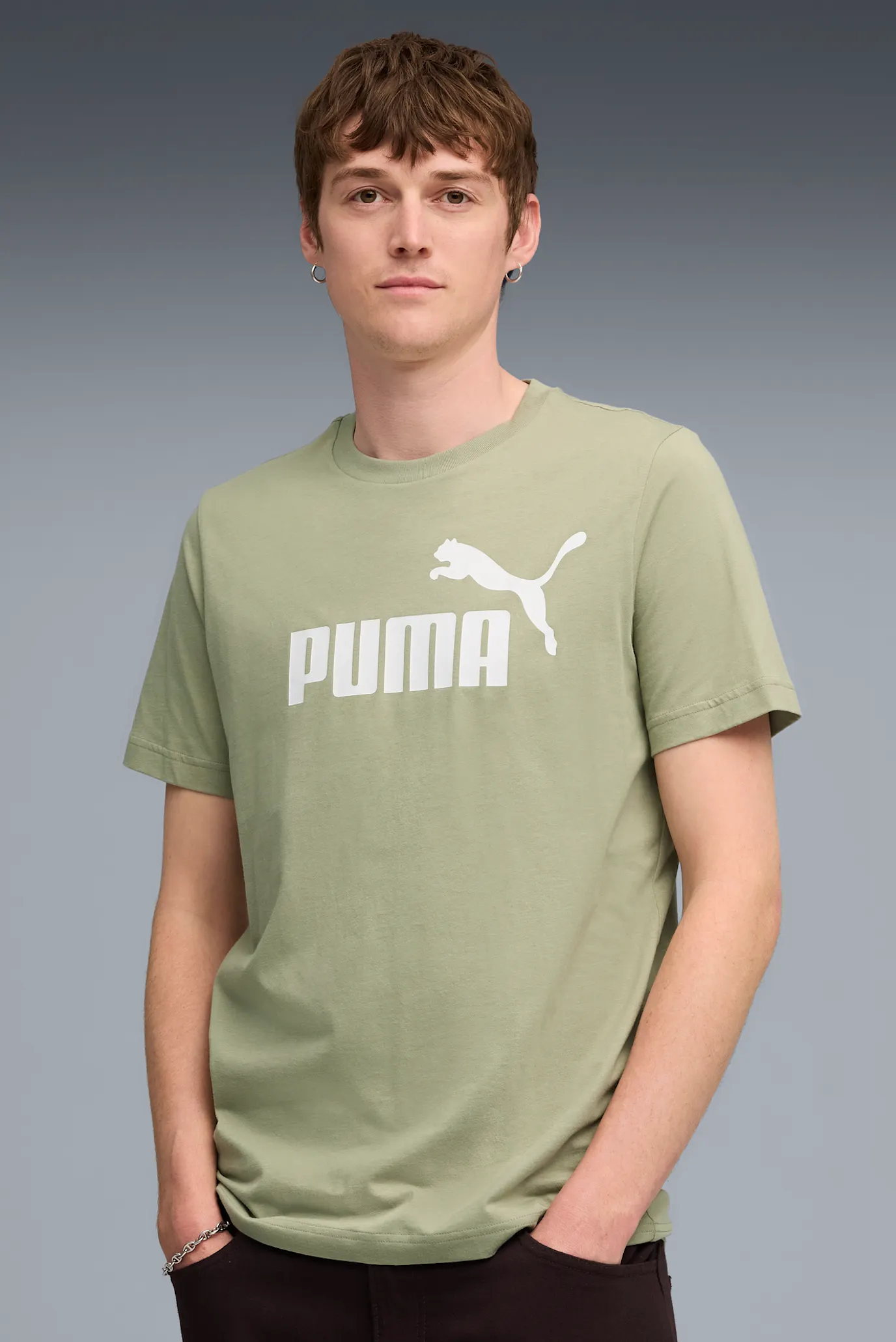 Мужская оливковая футболка ESS No. 1 Logo Tee Men 1