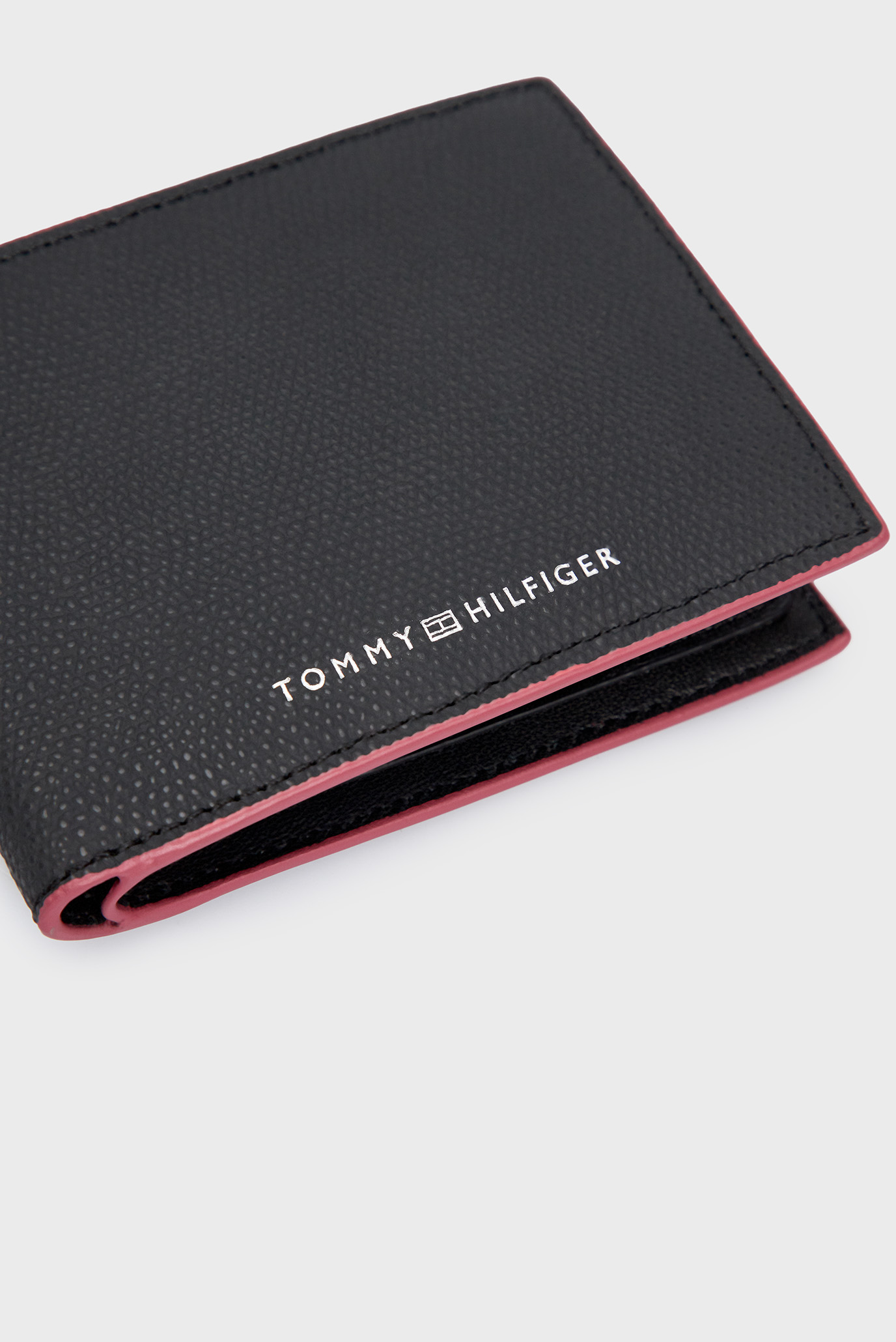 とみー Чоловічий чорний шкіряний гаманець TH STRUC LEATHER MINI CC