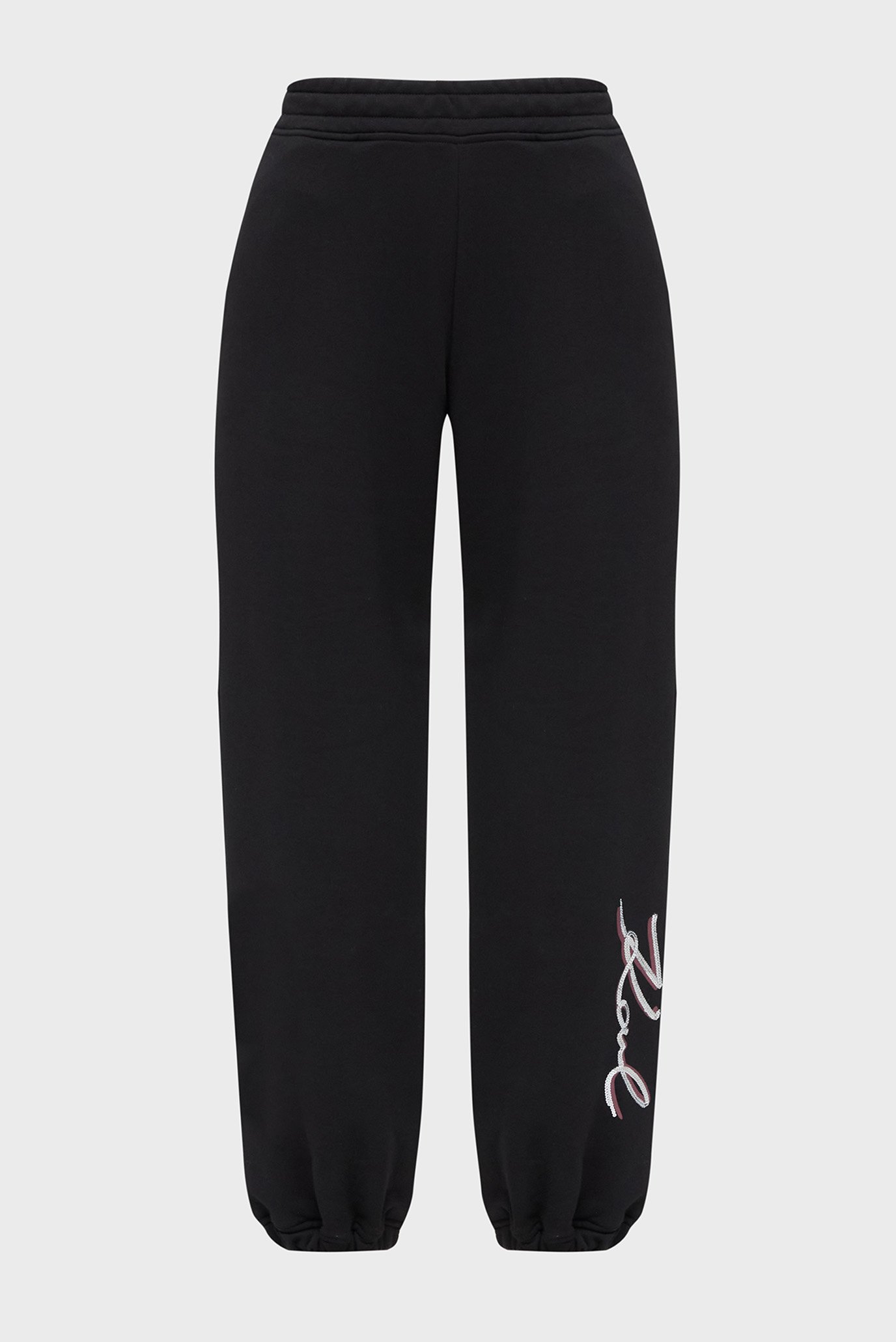 Женские черные спортивные брюки sequins Черный XS Karl Lagerfeld A4W10141 Женские черные спортивные брюки sequins Черный XS Karl Lagerfeld A4W10141