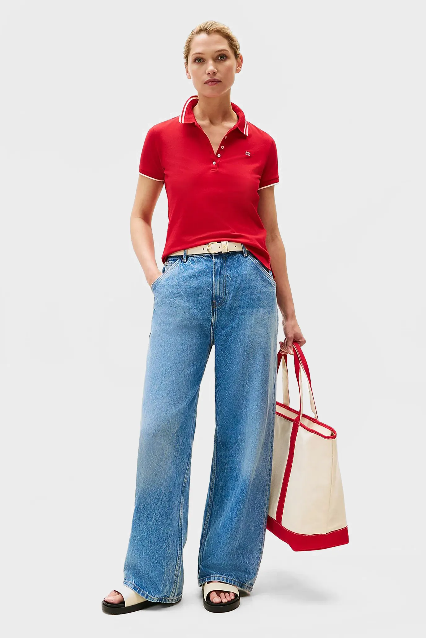 Жіноче червоне поло 2