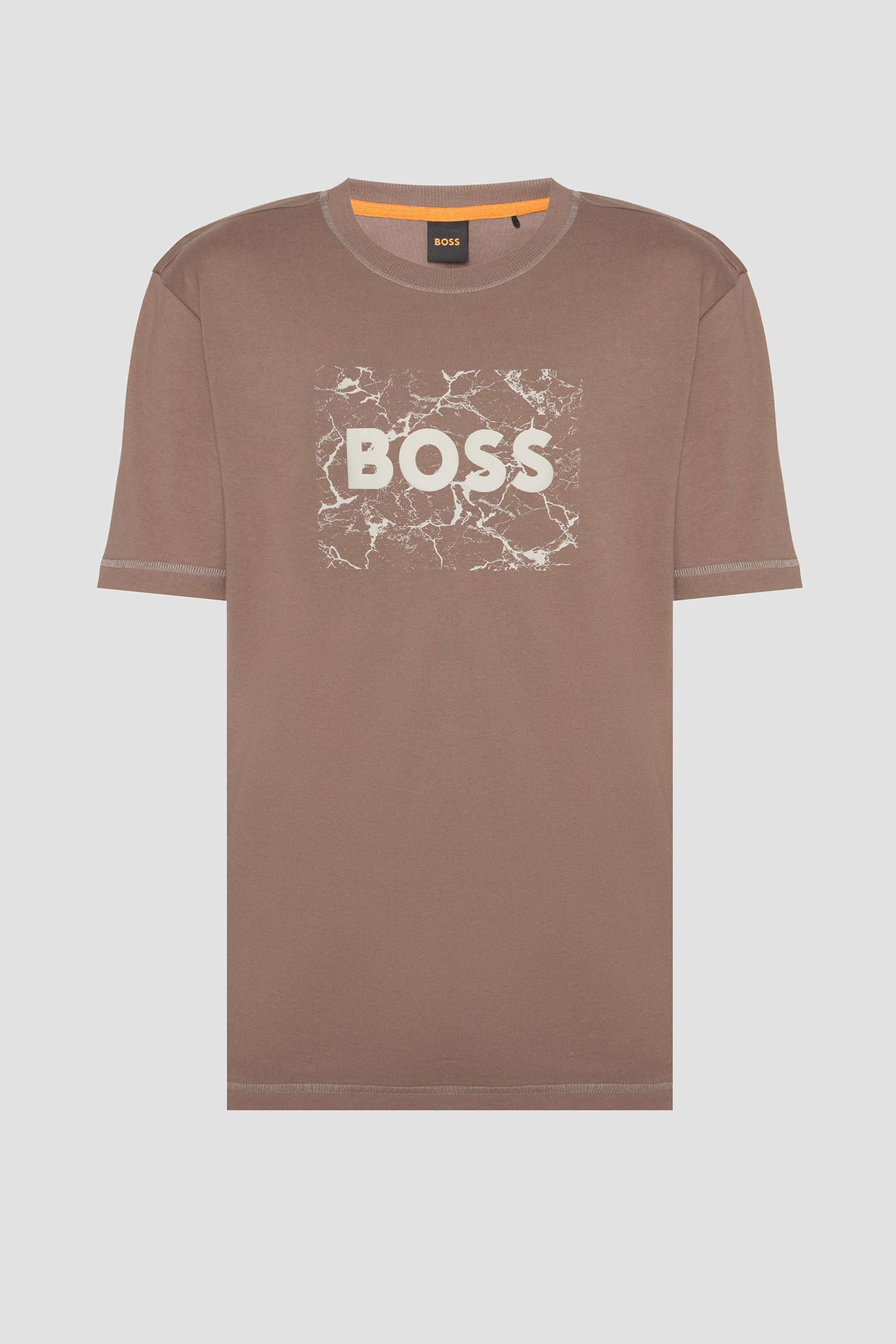 Мужская коричиневая футболка Коричневый XL BOSS 50539186;294 Мужская коричиневая футболка Коричневый XL BOSS 50539186;294