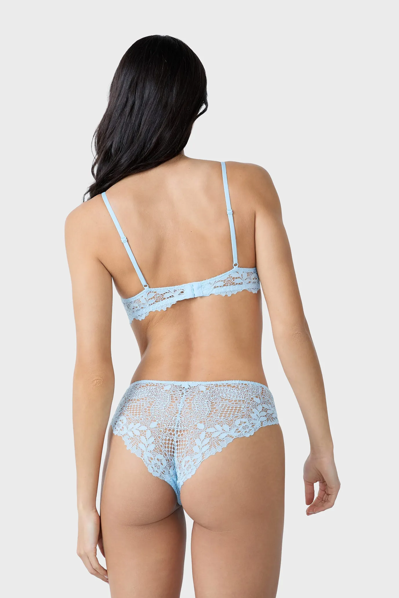 Жіночий блакитний бюстгальтер пуш-ап глибоке декольте SUCCESS 3