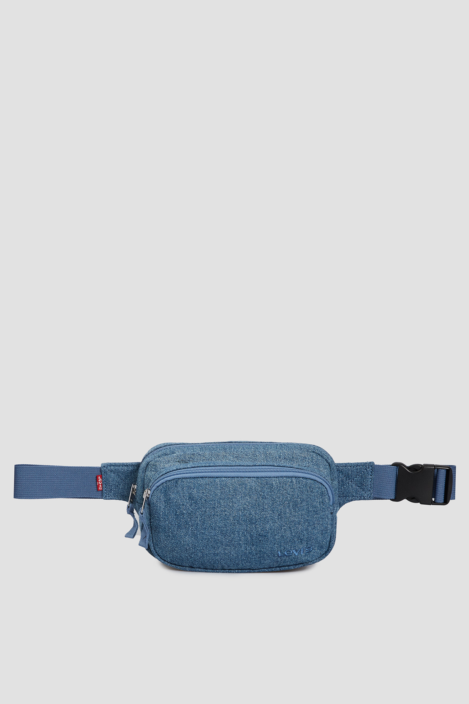 Голубая джинсовая поясная сумка 1