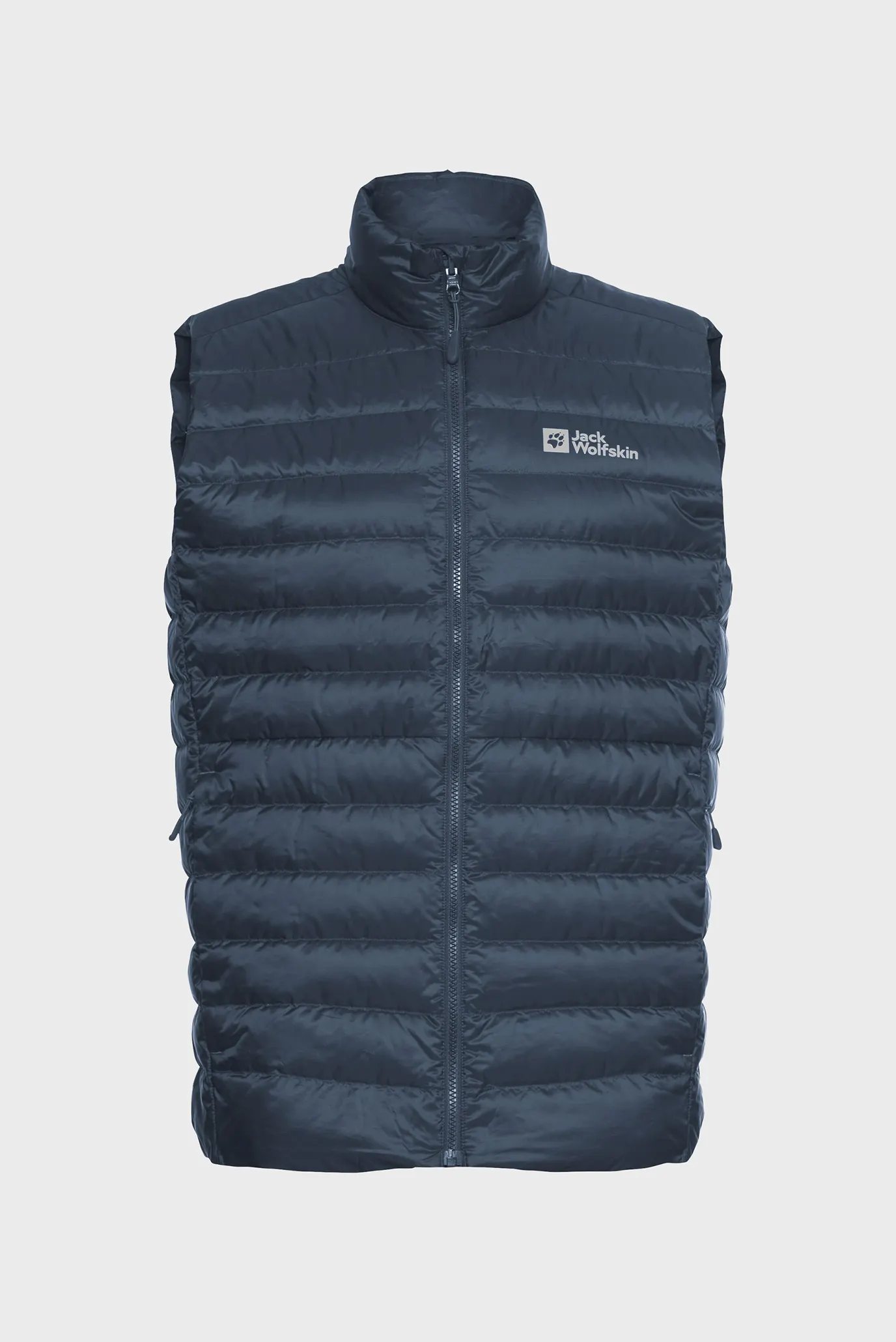 Мужской темно-синий пуховый жилет 6