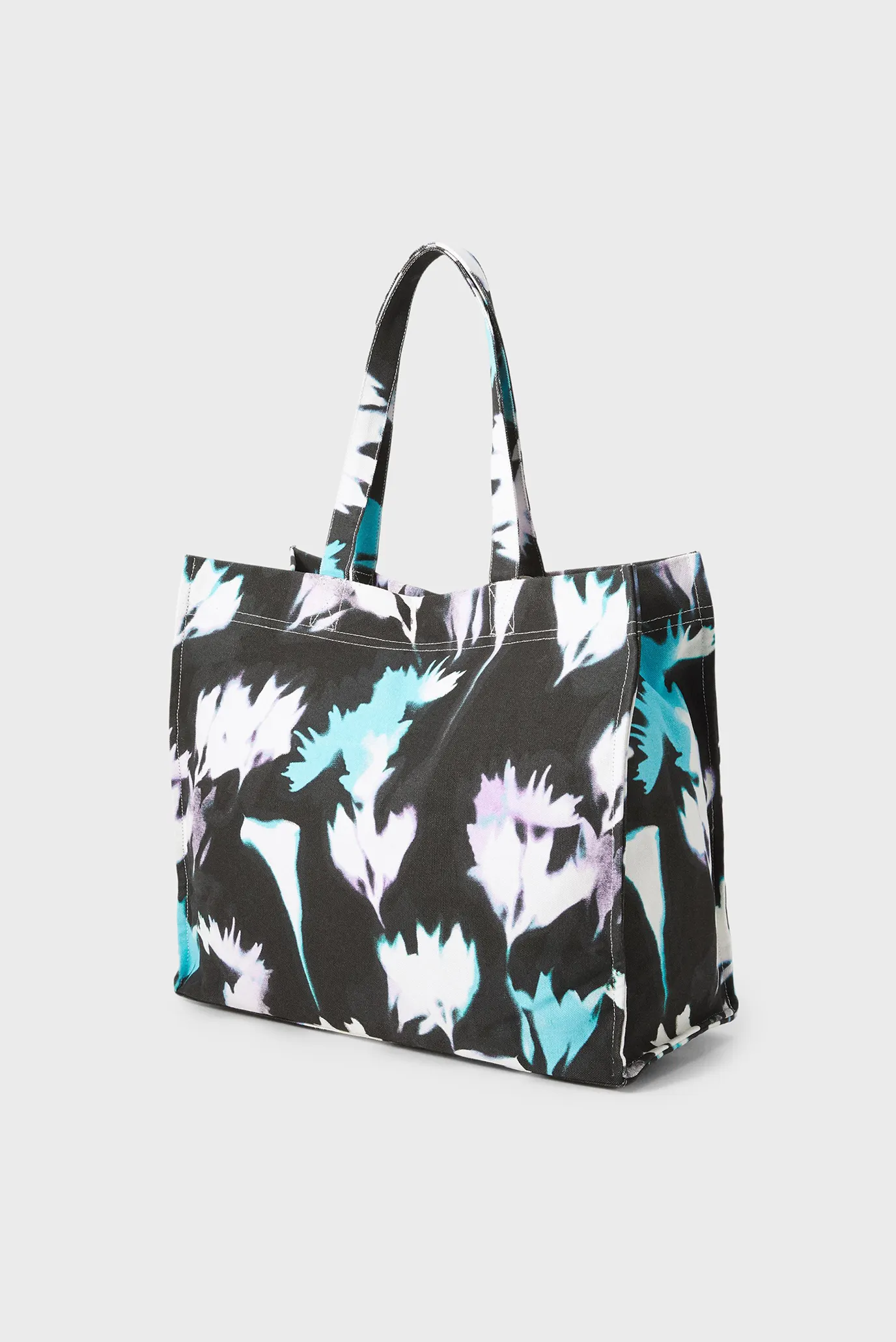 Жіночий чорний шопер з візерунком logo 3