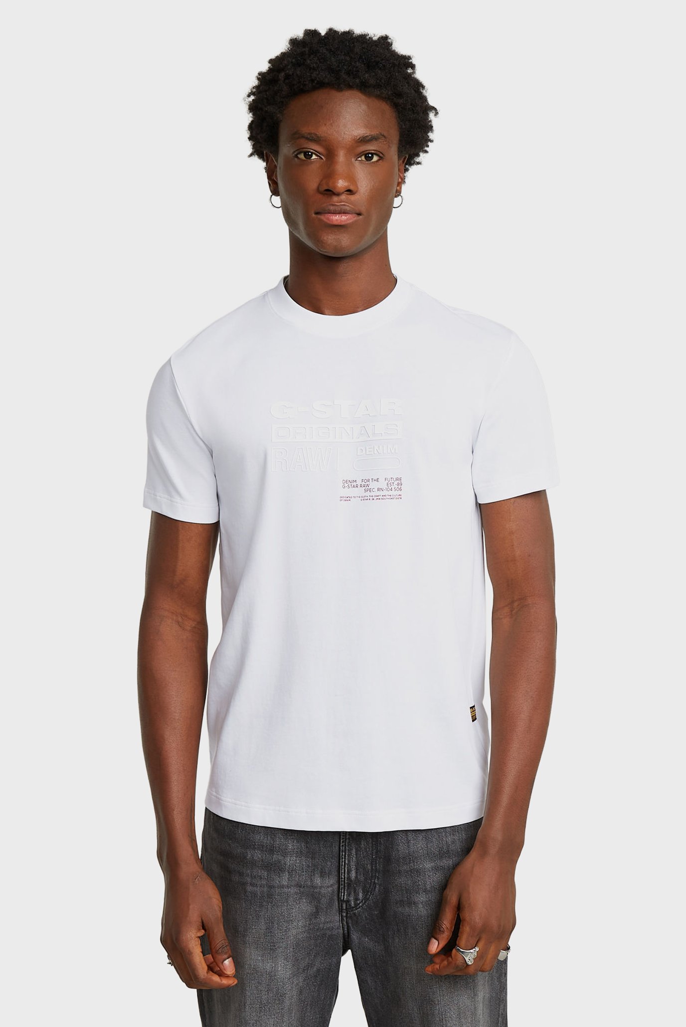 Мужская белая футболка Originals Белый XL G-Star RAW D26044,C336 Мужская белая футболка Originals Белый XL G-Star RAW D26044,C336