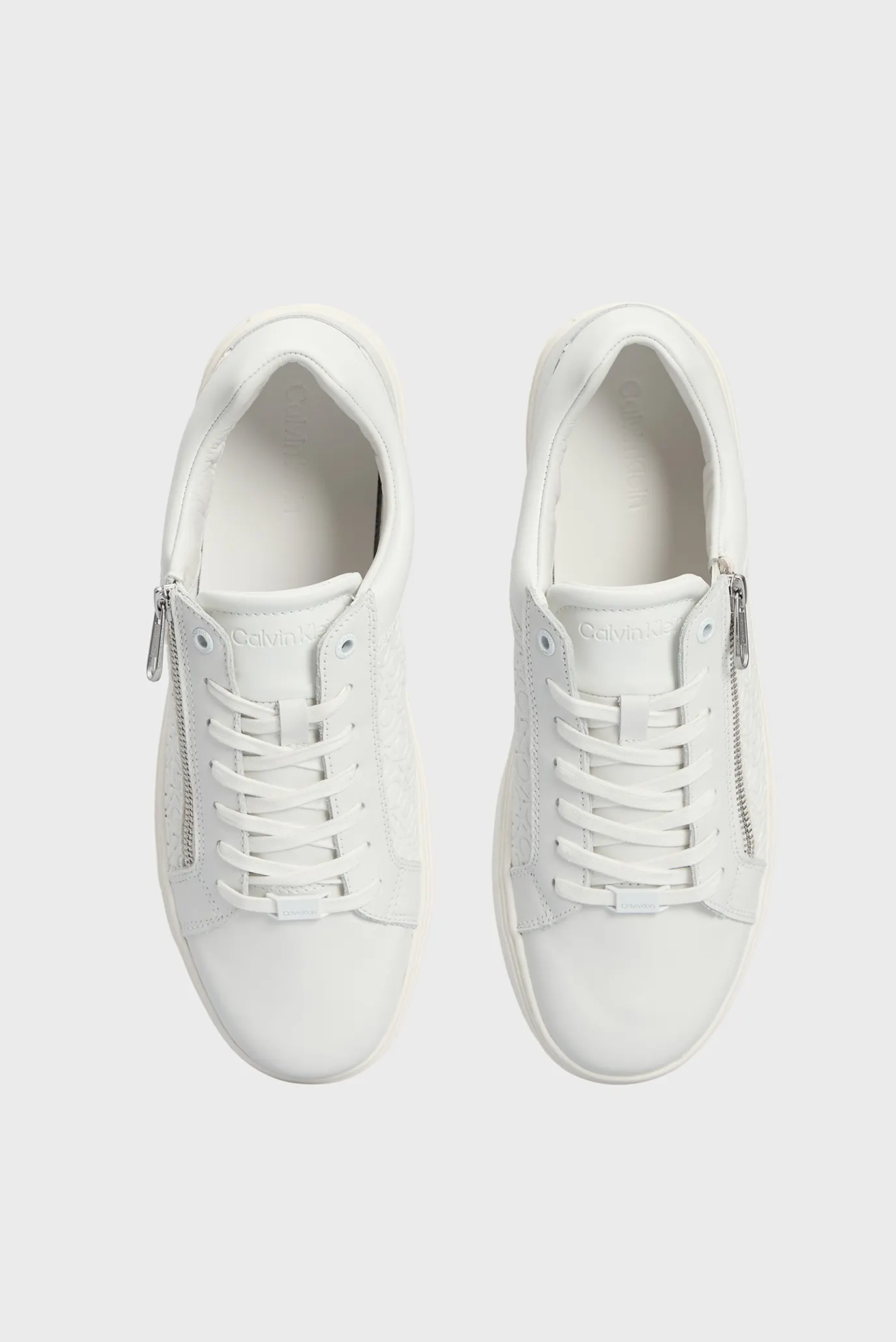 Чоловічі білі снікерси LOW TOP LACE UP W/ ZIP MONO 4