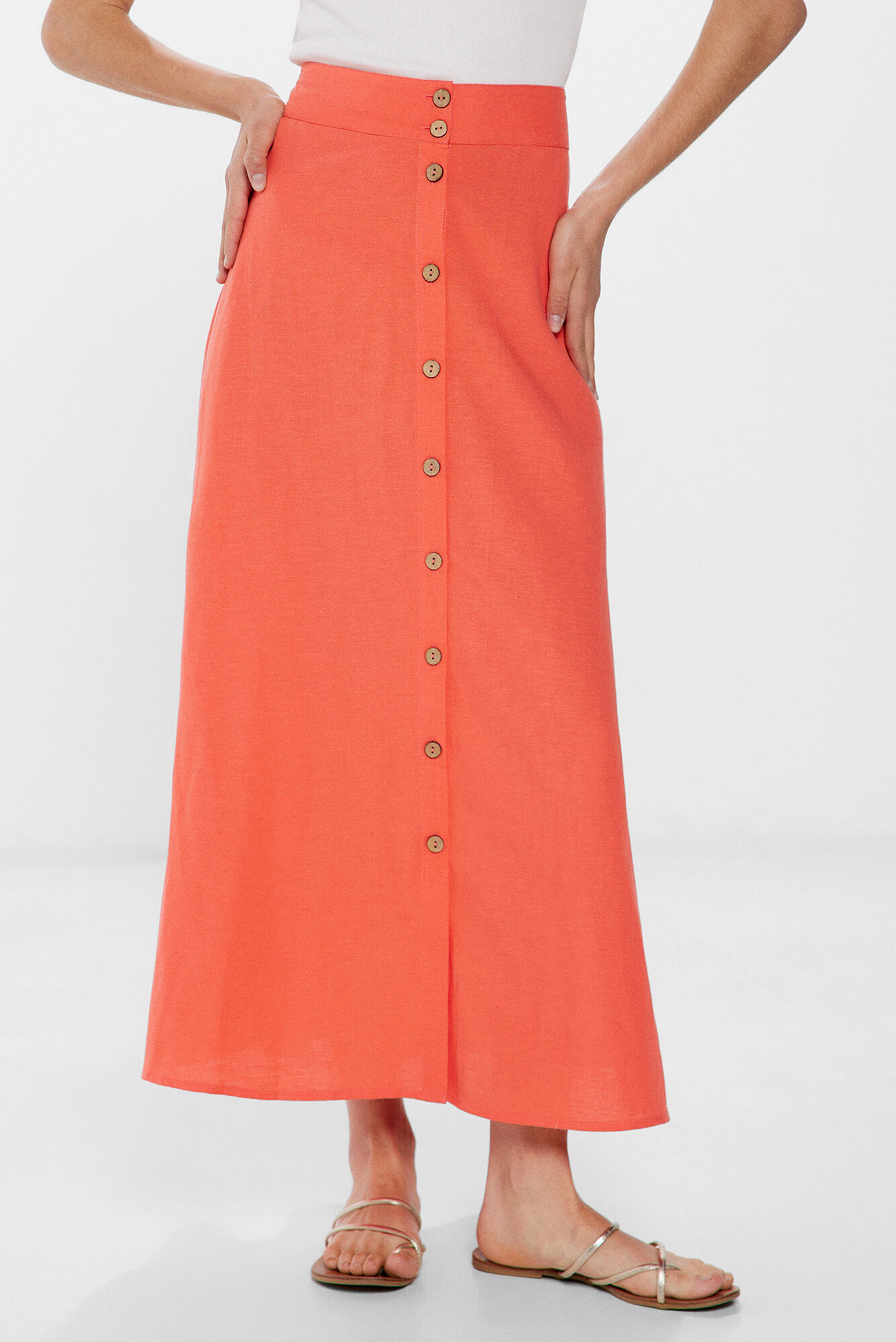 Женская оранжевая юбка 1