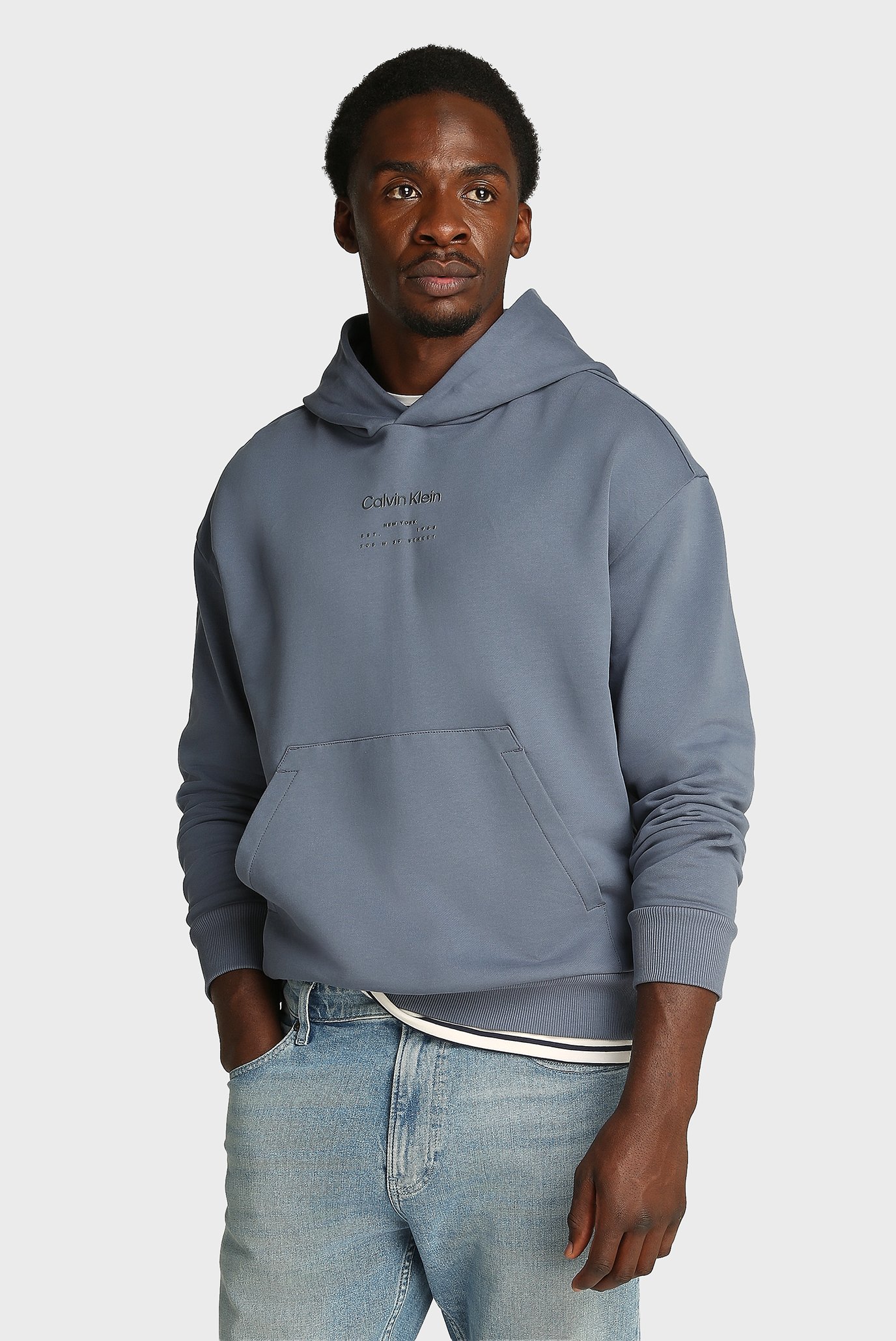 Мужское синее худи RAISED EDITORIAL Синий M Calvin Klein K10K114262 Мужское синее худи RAISED EDITORIAL Синий M Calvin Klein K10K114262