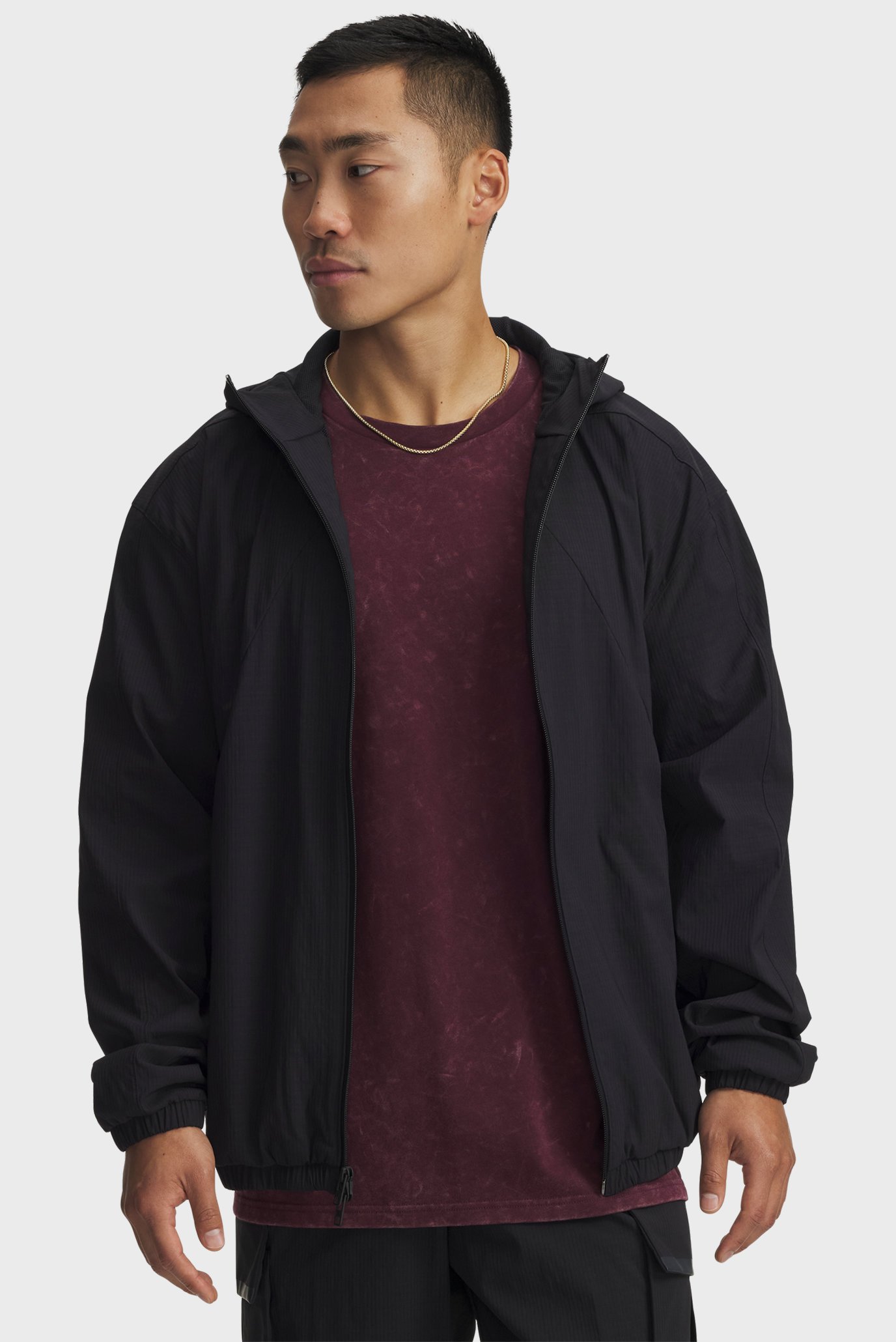 Мужская черная ветровка UA Unstoppable Txt Woven Jkt Черный XL Under Armour 6003863-001 Мужская черная ветровка UA Unstoppable Txt Woven Jkt Черный XL Under Armour 6003863-001