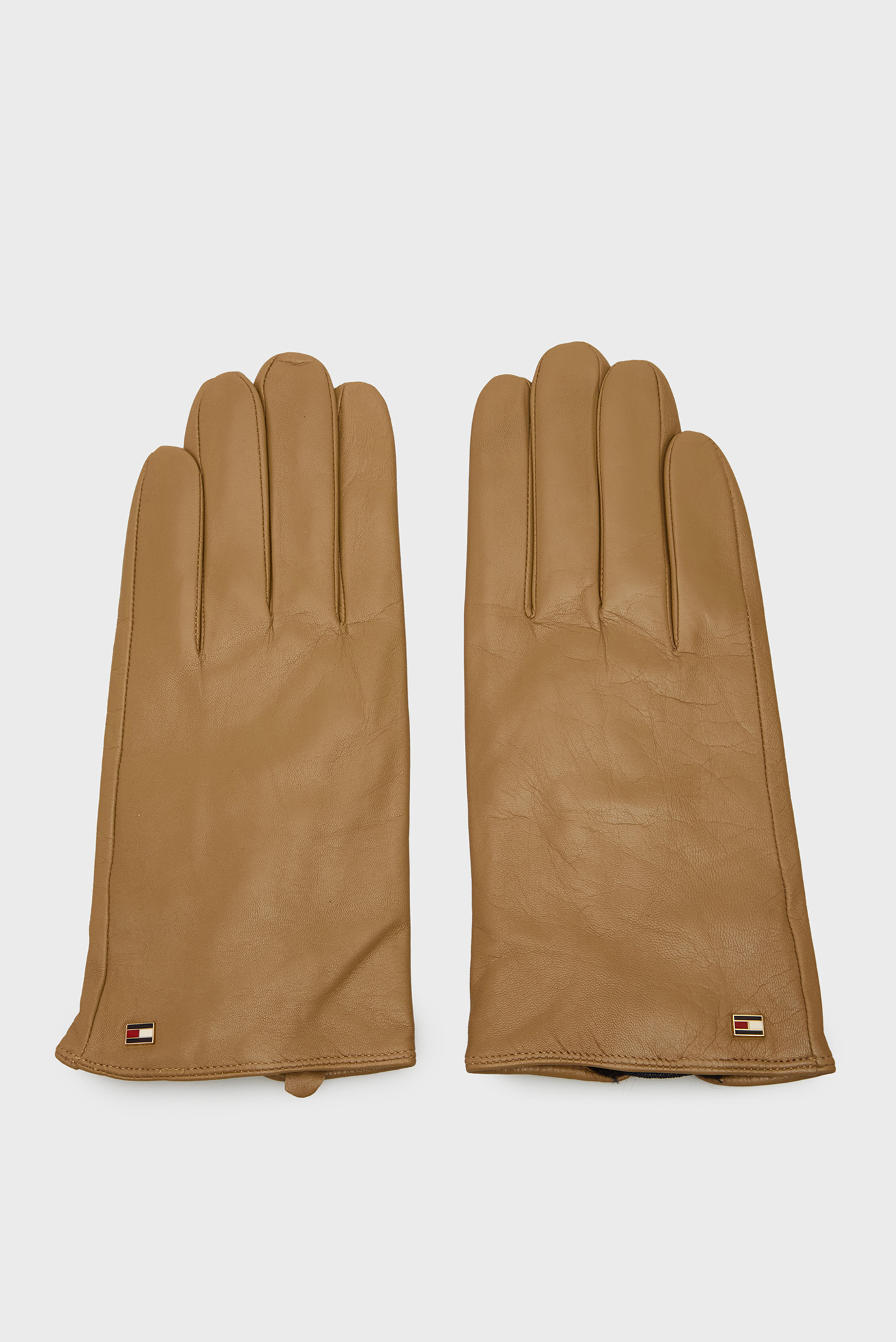 Женские бежевые кожаные перчатки ESSENTIAL FLAG LEATHER GLOVES 1