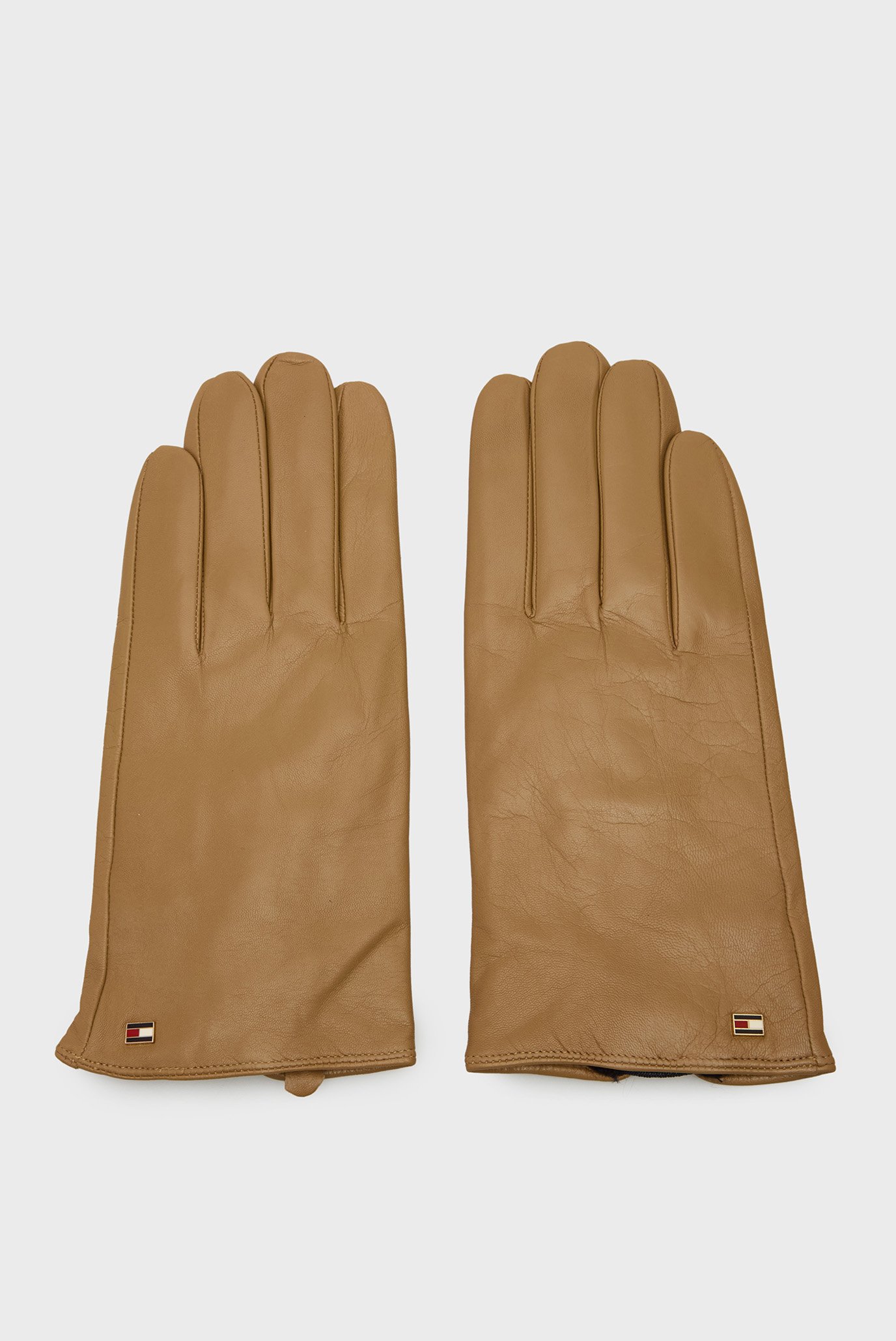 Жіночі бежеві шкіряні рукавички ESSENTIAL FLAG LEATHER GLOVES 1