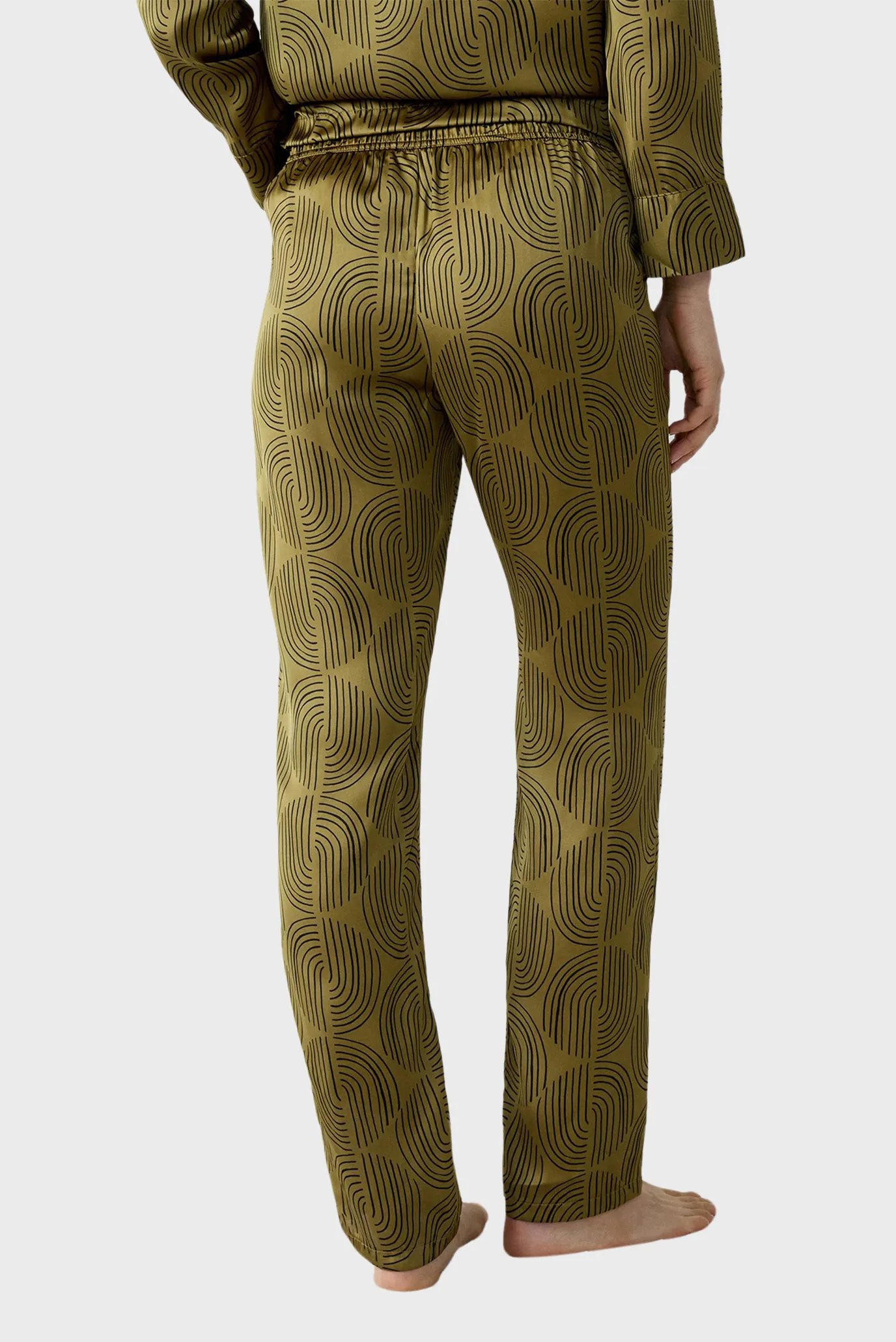 Жіночі оливкові брюки з візерунком NASIR 3