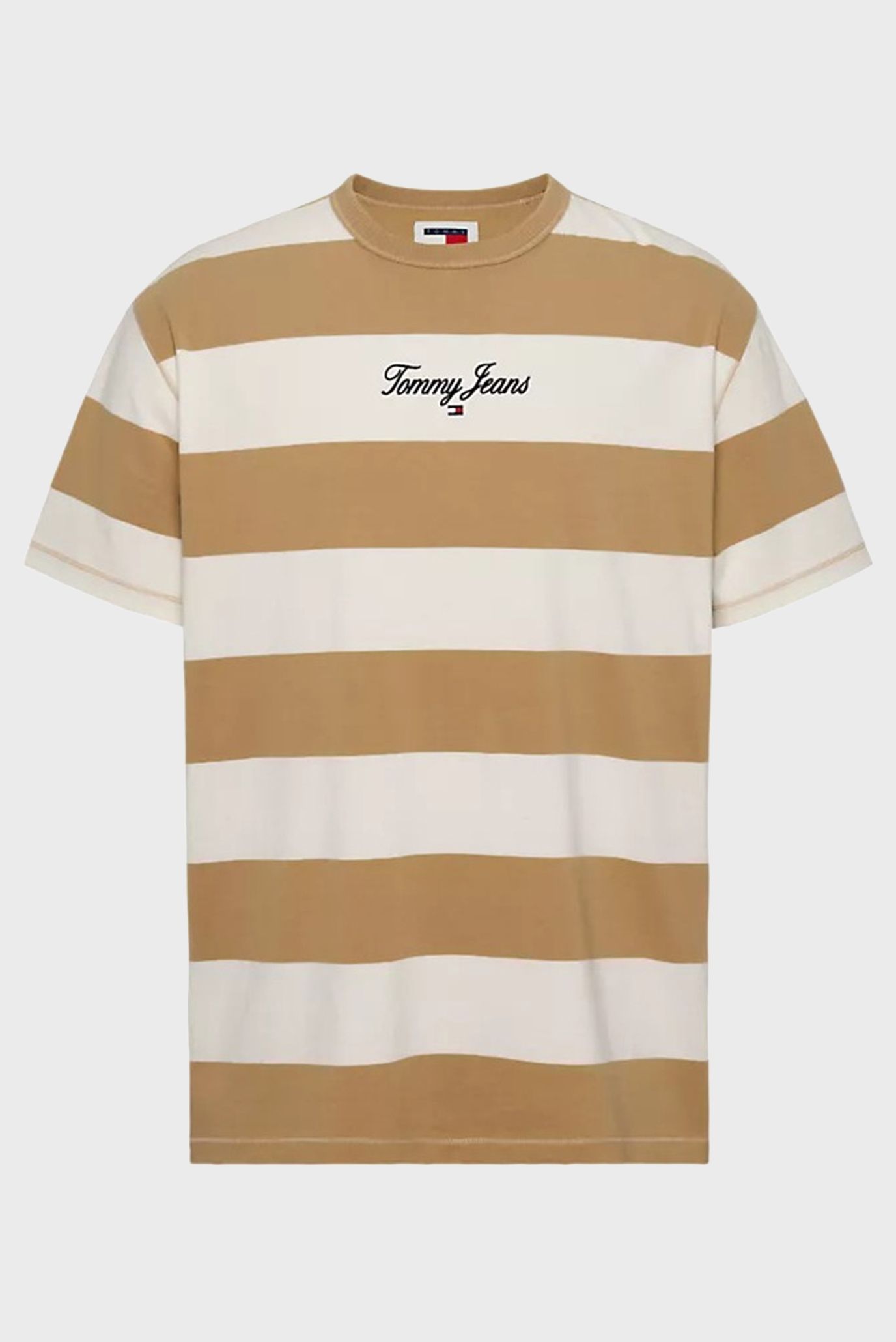 Мужская бежевая футболка в полоску TJM REG BOLD STRIPE TEE 1