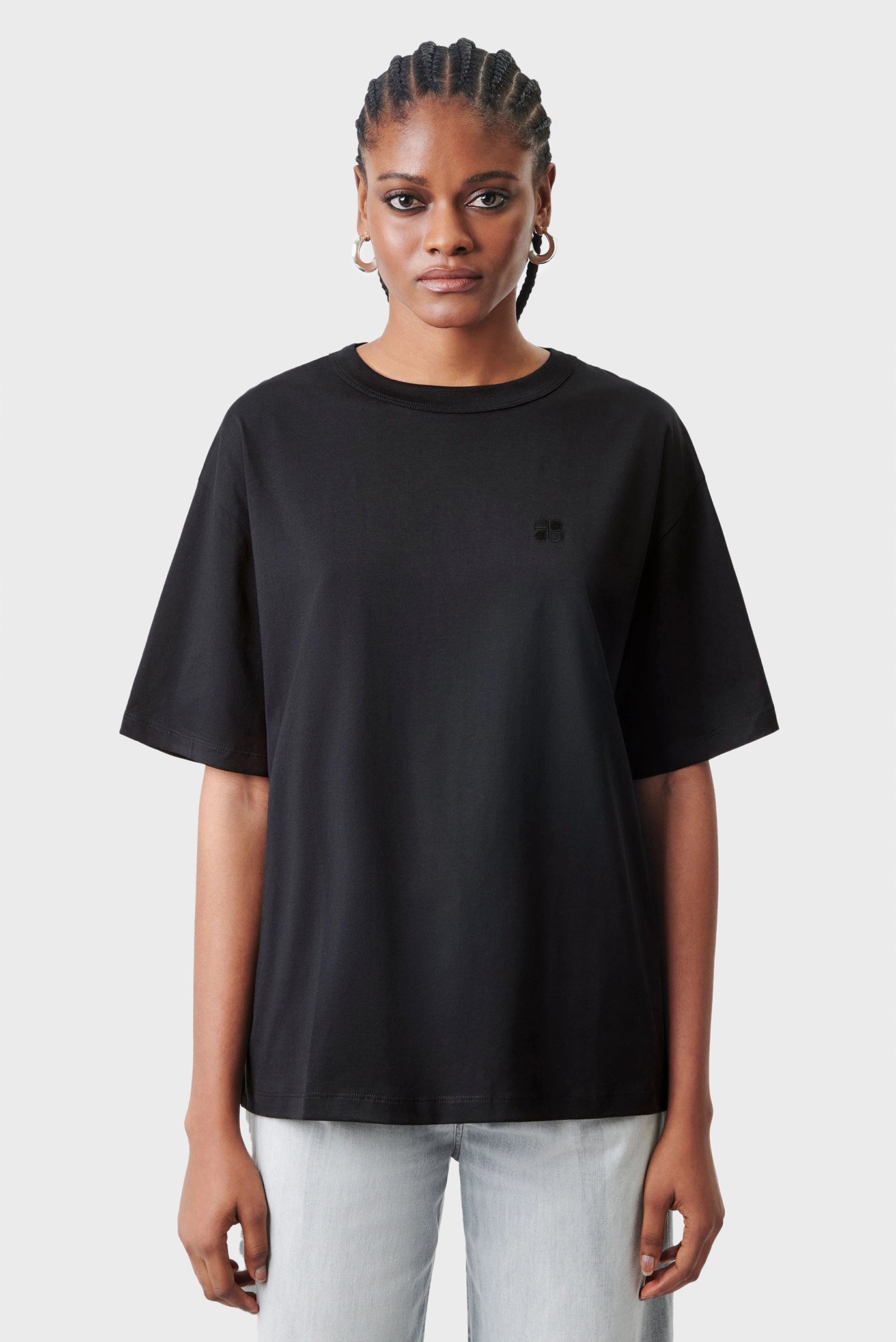 Женская черная футболка LEHAN 1