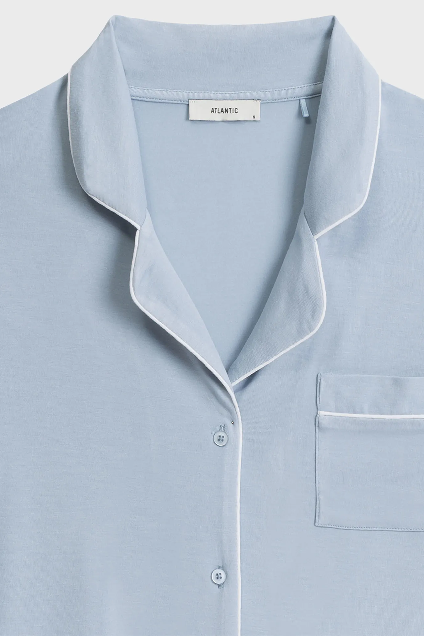 Жіноча блакитна піжама (сорочка, брюки) 5