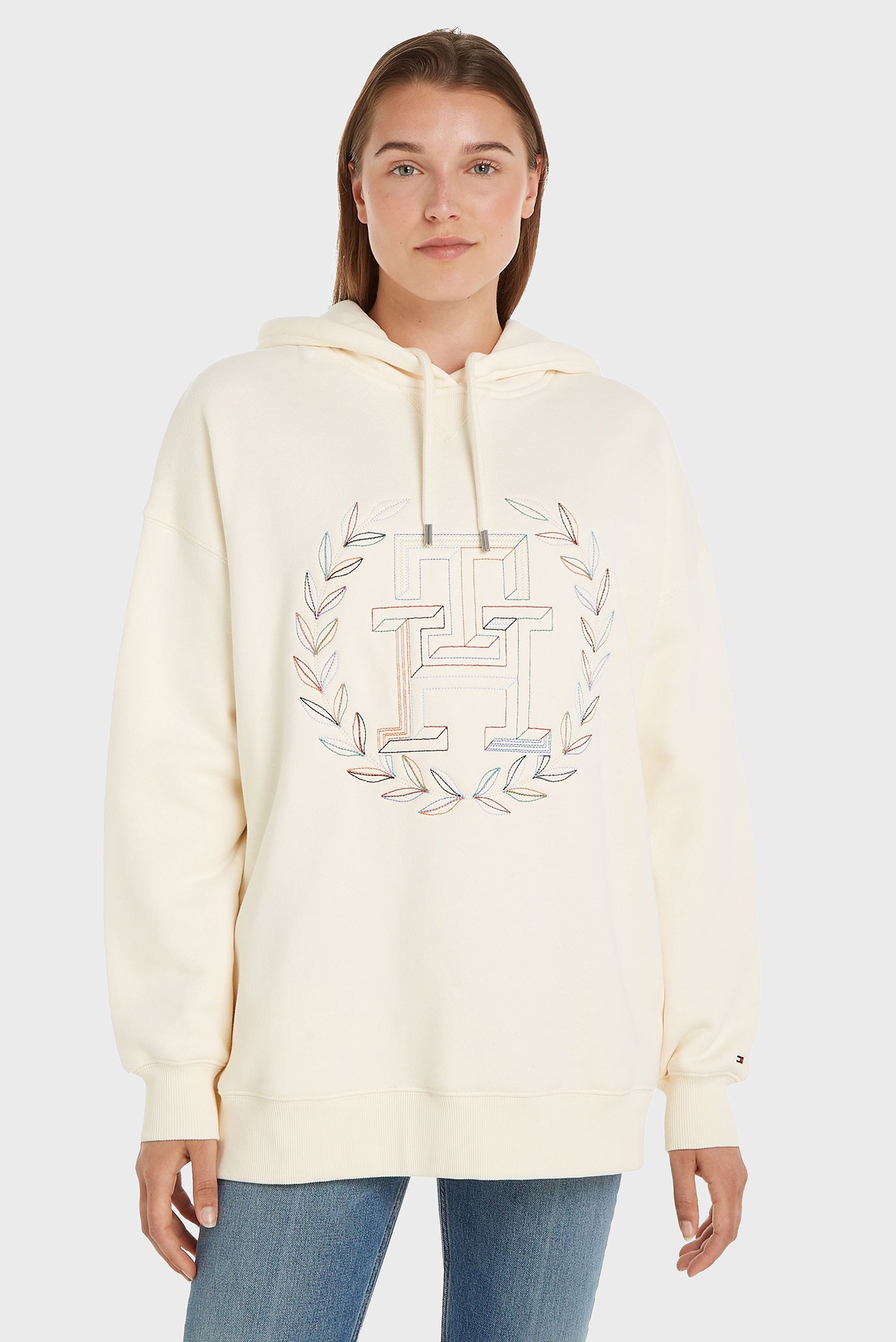 Женское белое худи RLX MULTI COL LAUREL Белый M Tommy Hilfiger WW0WW41263