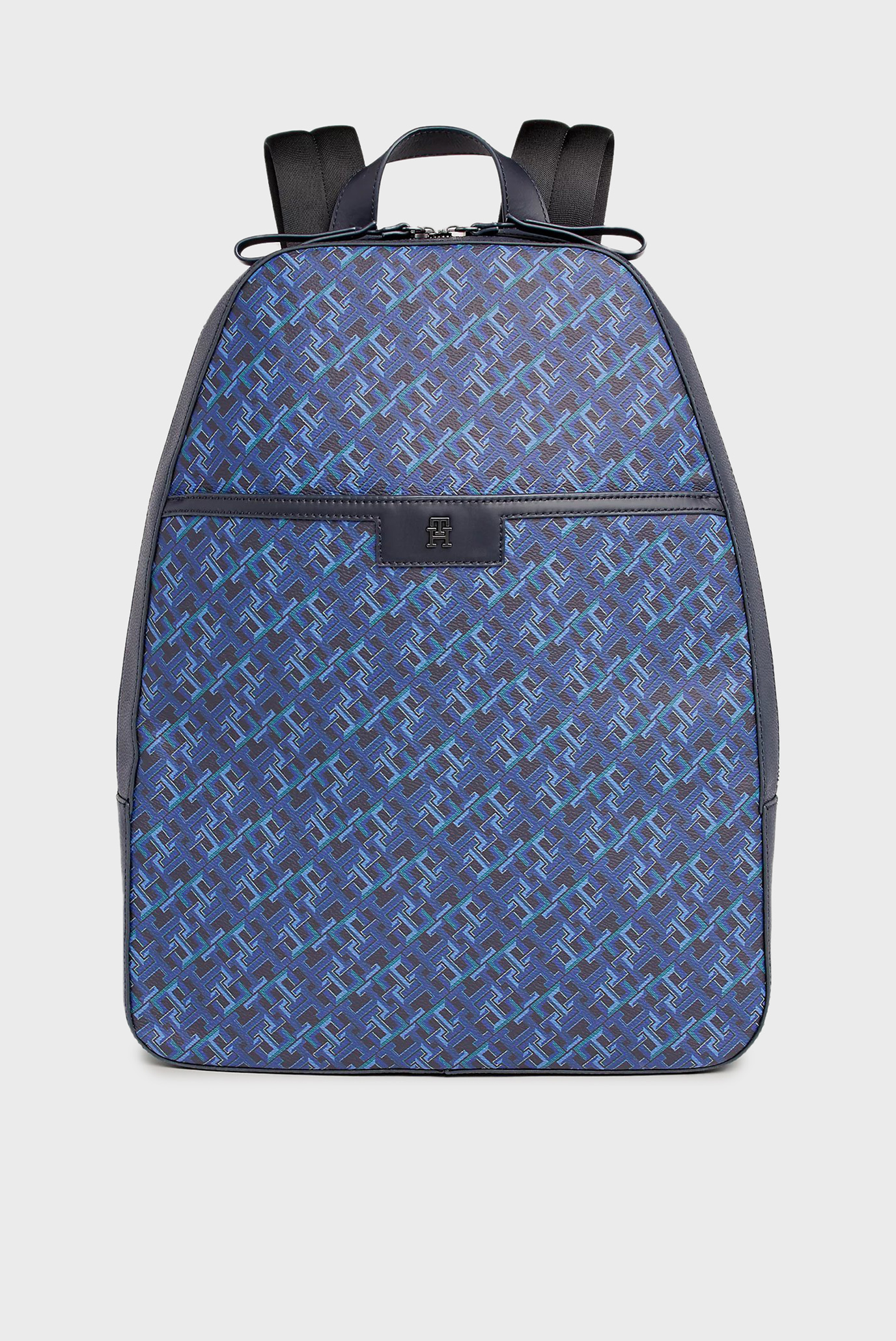 Мужской синий рюкзак с узором TH MONOGRAM DOME 1