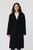 Женское черное шерстяное пальто