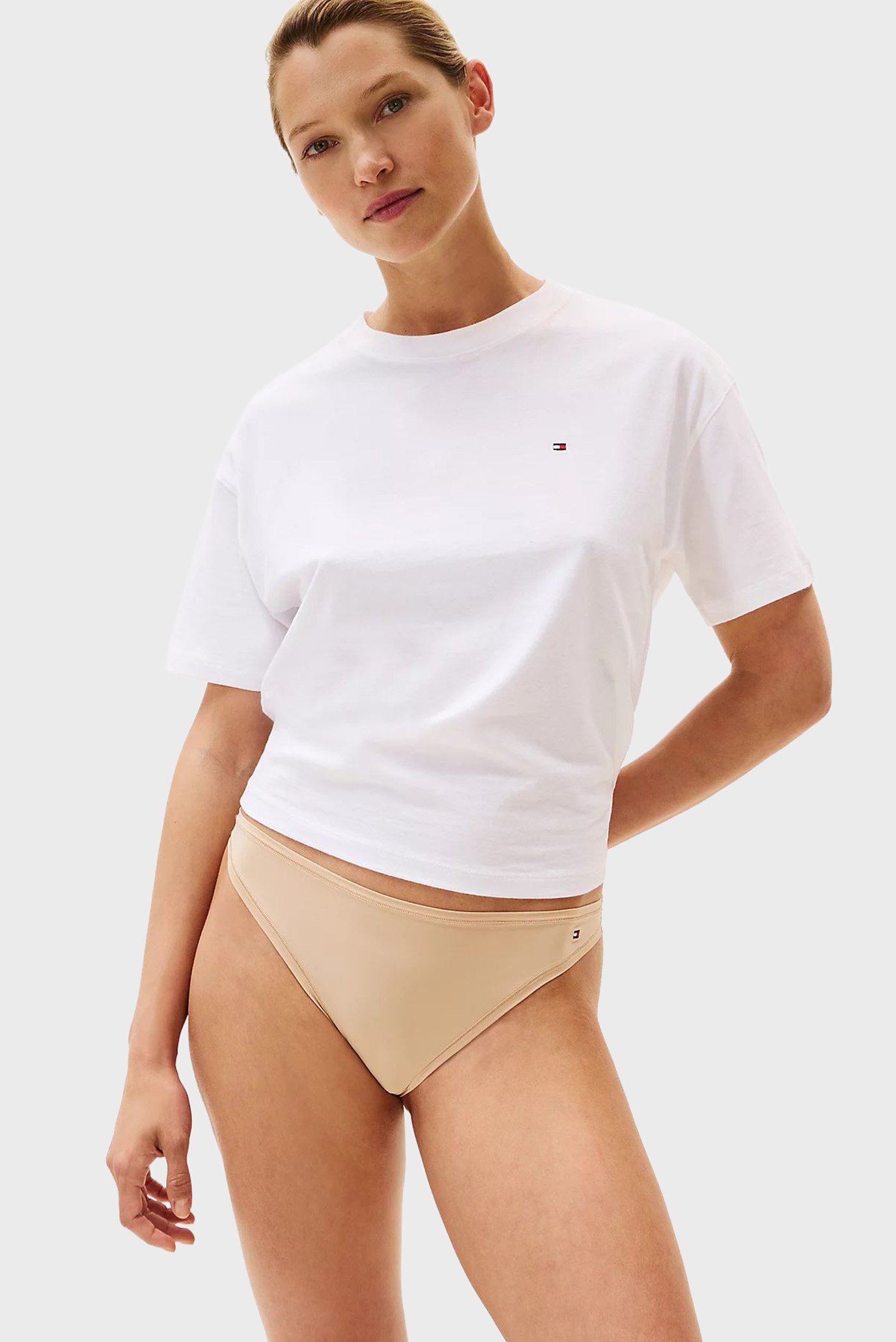 Женские бежевые трусики BIKINI Бежевый L Tommy Hilfiger UW0UW06047