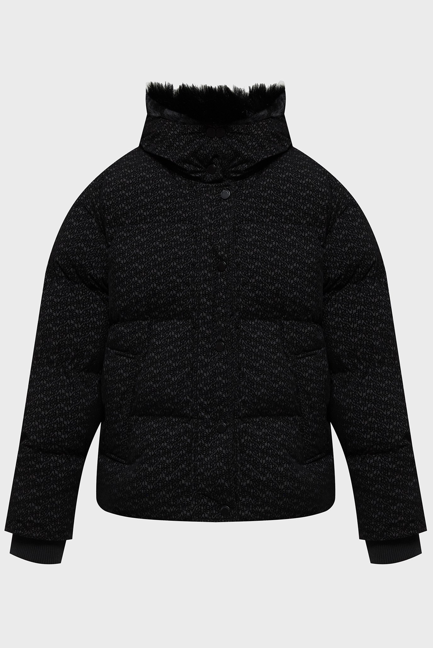 Женская черная куртка с узором flock Черный S Karl Lagerfeld A4W15042 Женская черная куртка с узором flock Черный S Karl Lagerfeld A4W15042