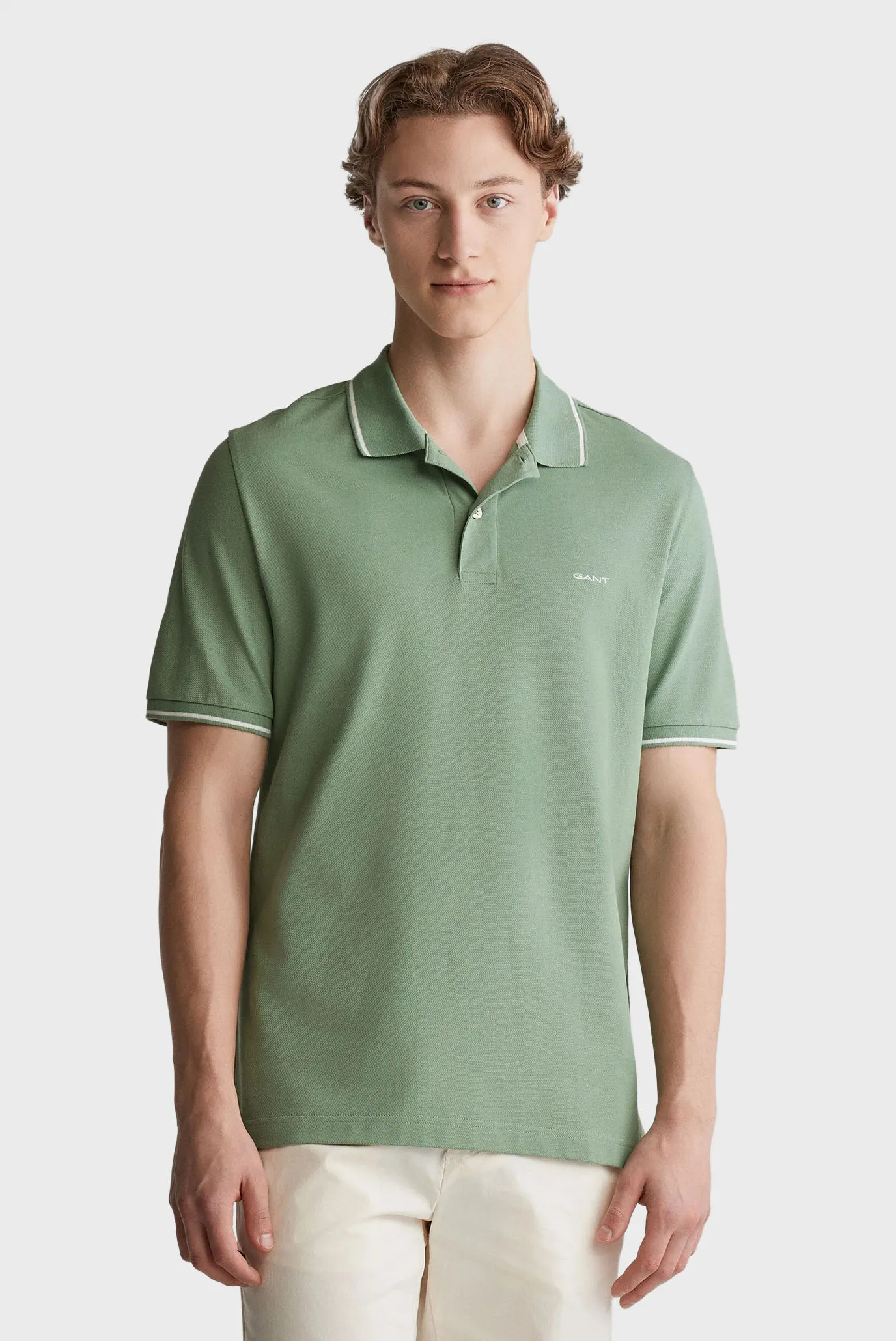 Чоловіче зелене поло TIPPING SS PIQUE POLO 1