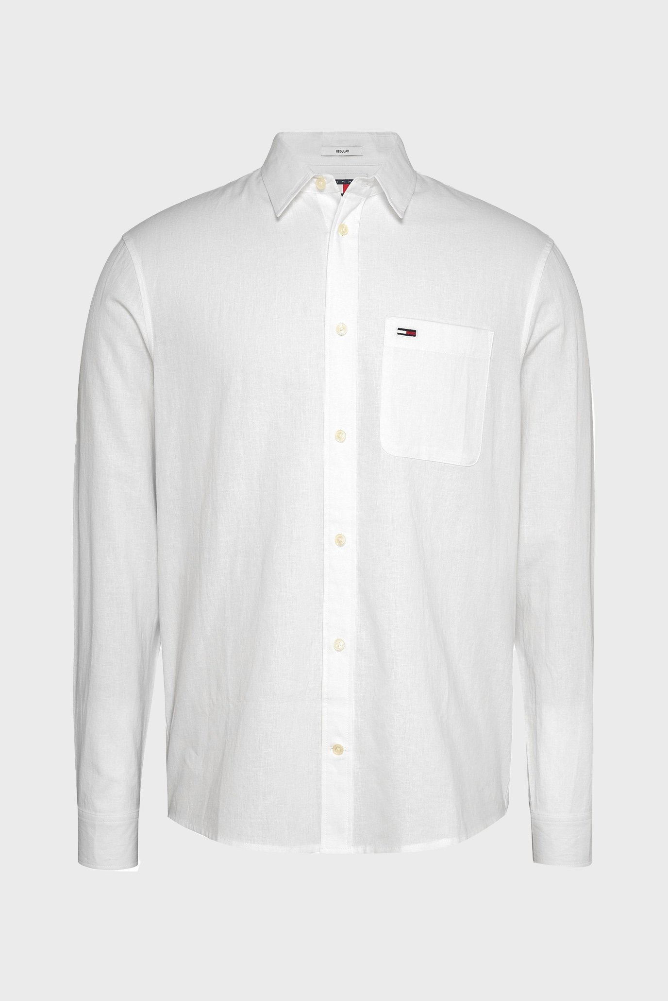 Мужская белая рубашка TJM REG LINEN BLEND 1
