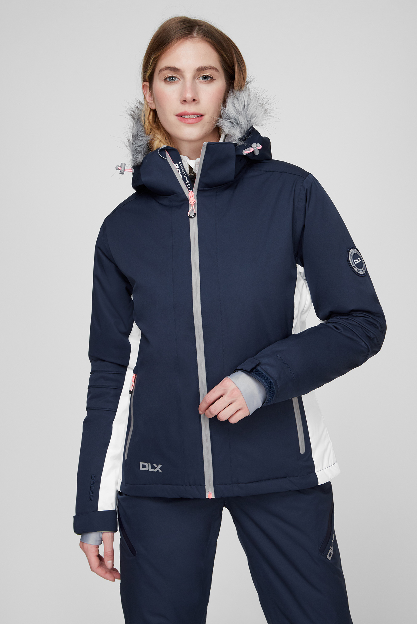 Женская темно-синяя лыжная куртка 1