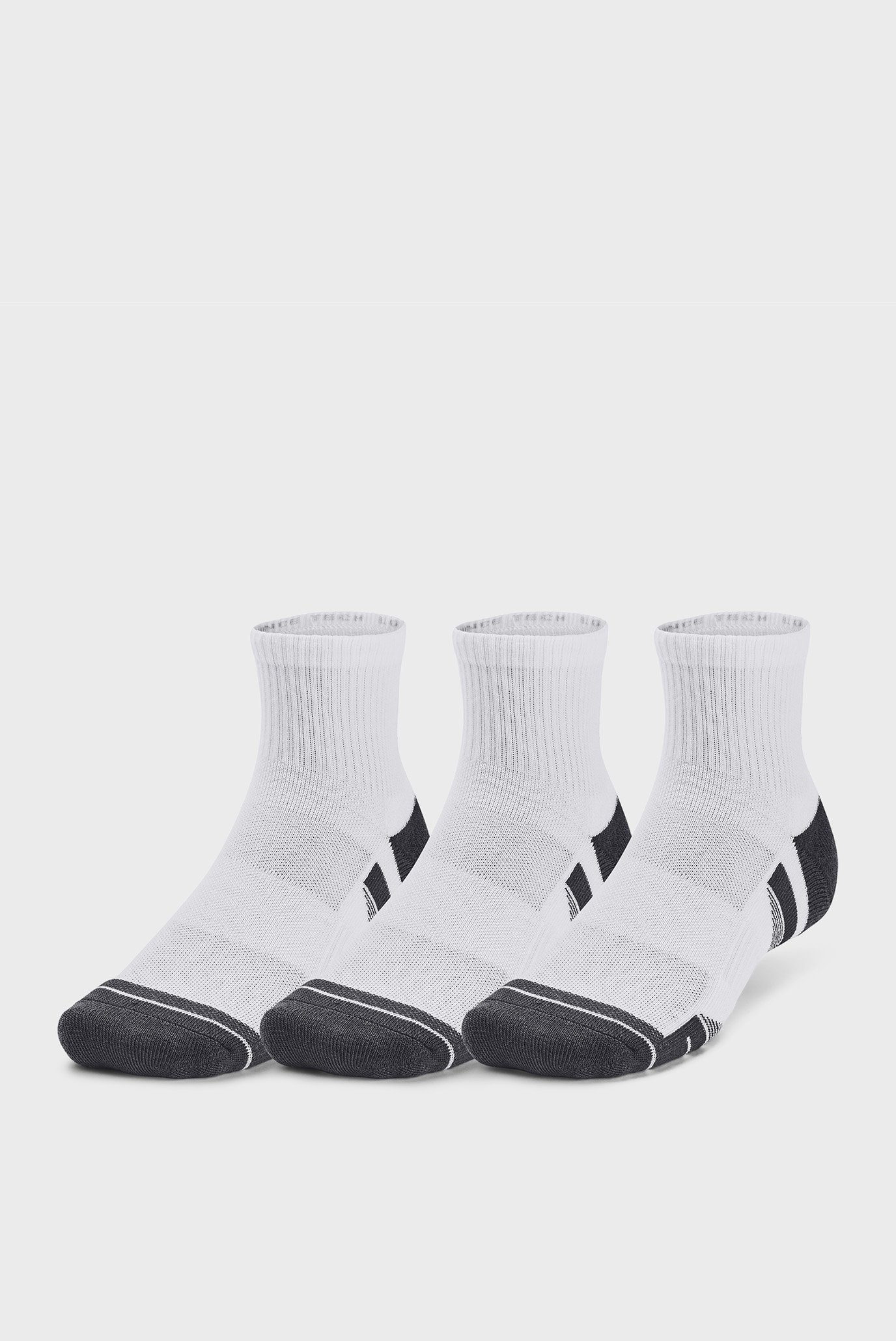 Белые носки (3 пары) UA Performance Tech 3pk Qtr 1