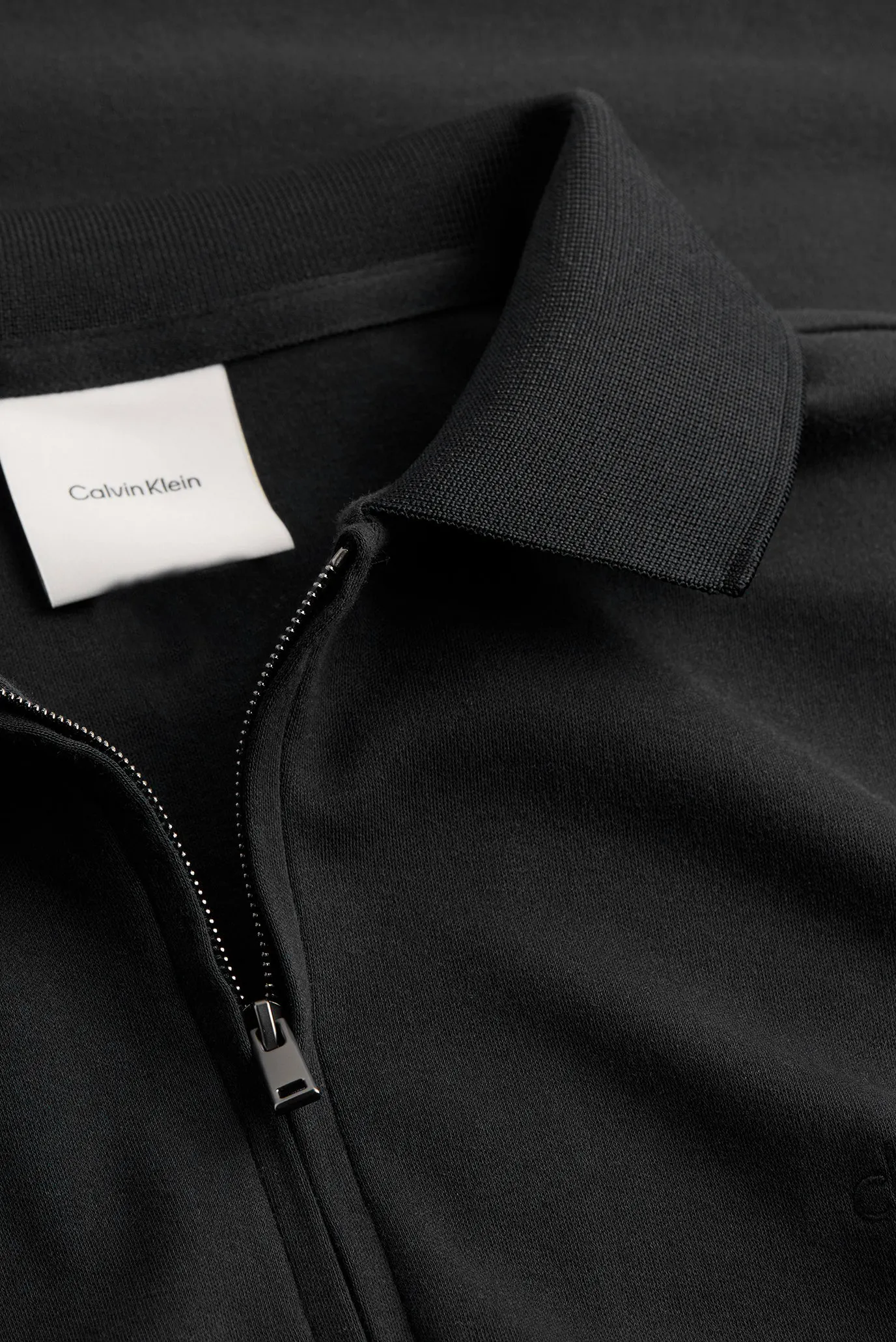 Чоловіче чорне поло SMOOTH COTTON WELT ZIP POLO 5