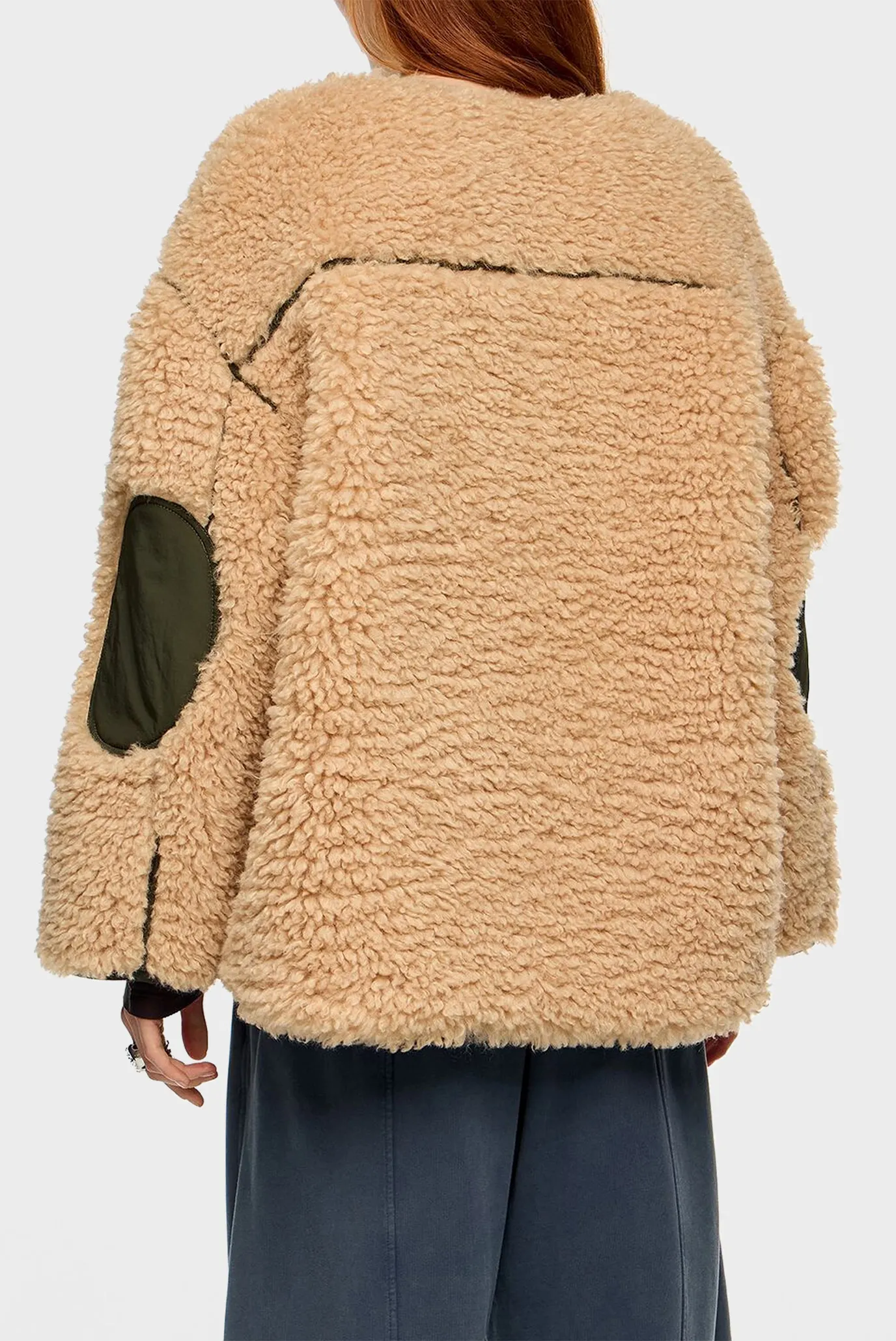 Жіноча бежева шуба 3