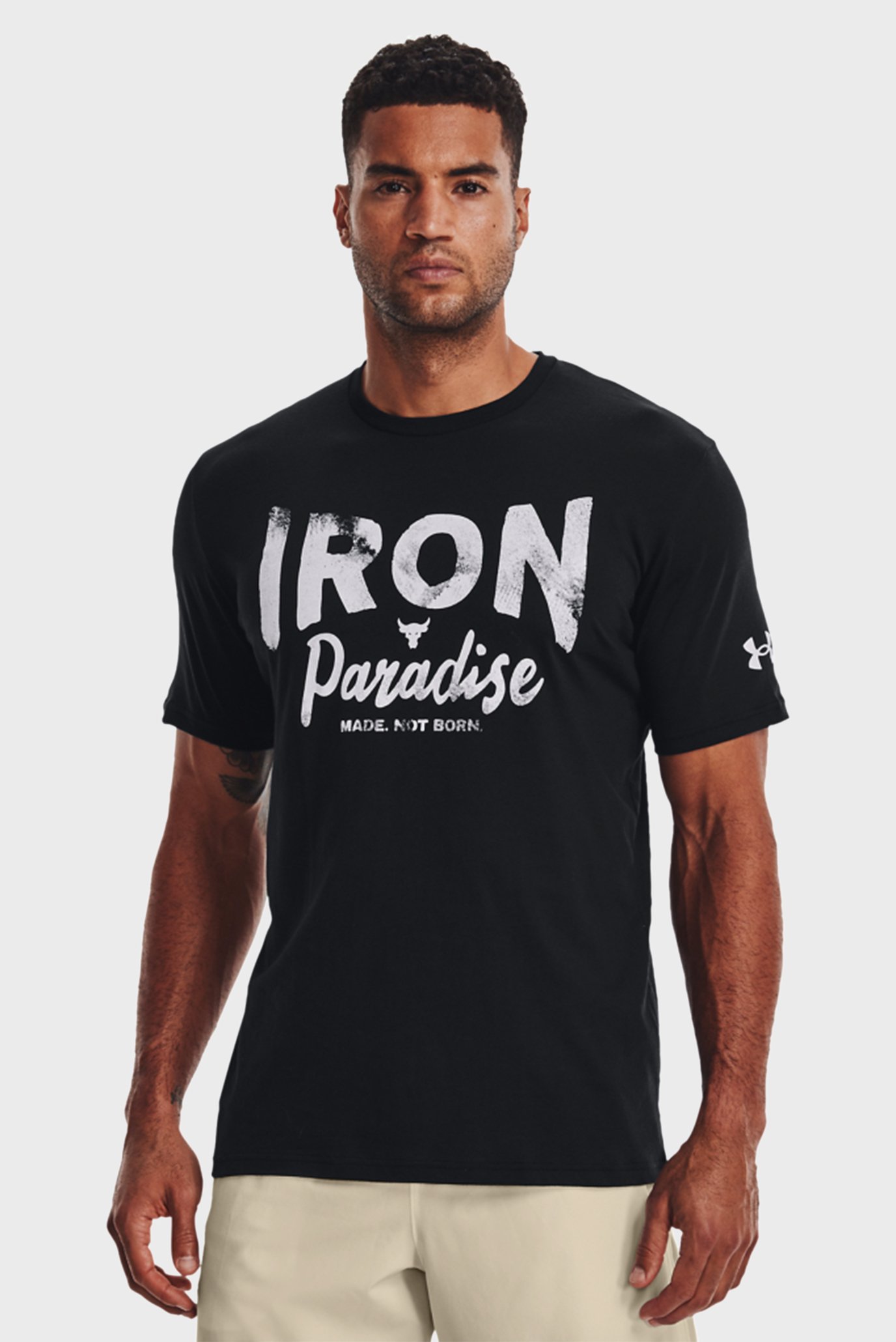 Чоловіча чорна футболка Pjt Rock Iron Paradise SS 1