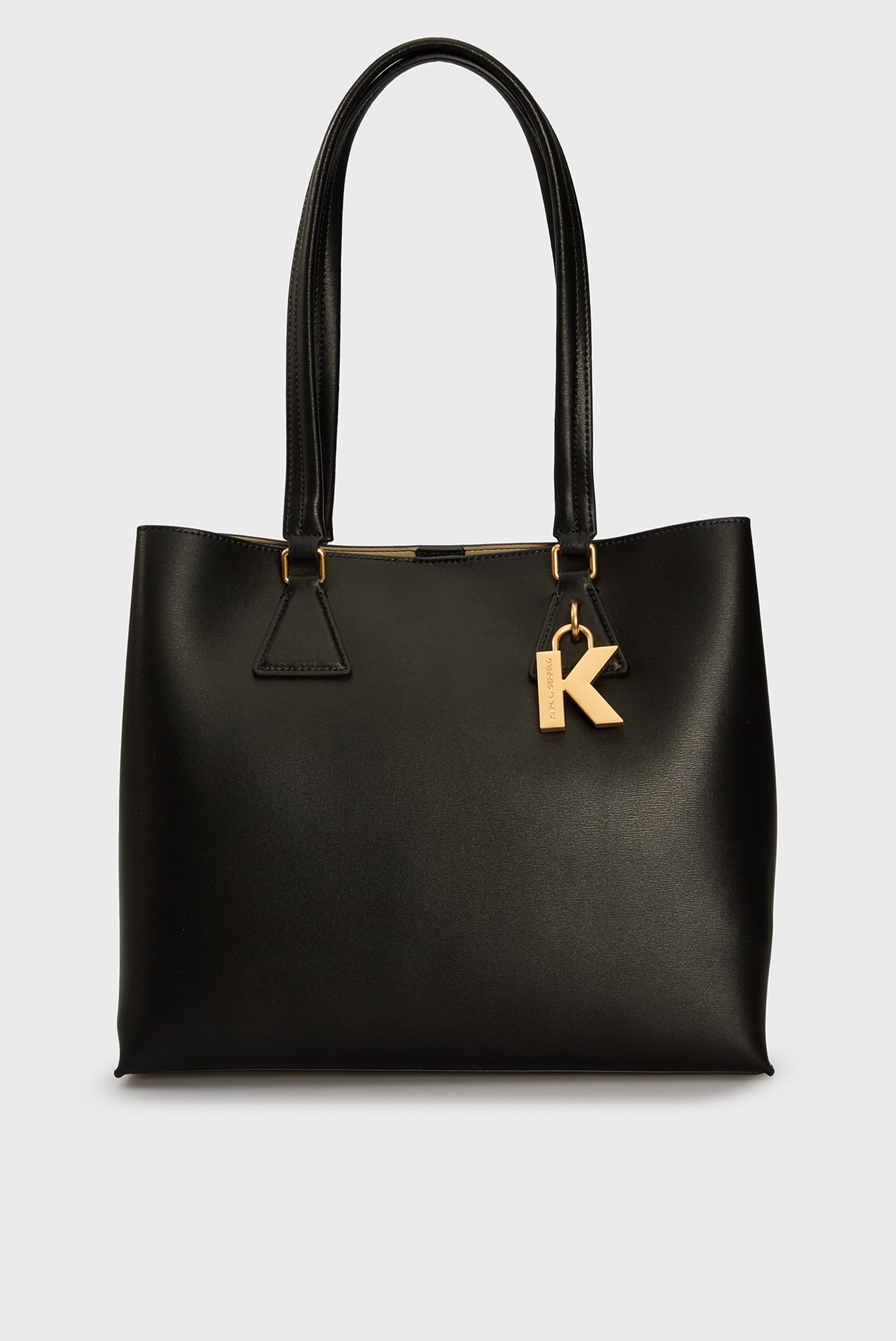 Женская черная кожаная сумка k lock soft md tote 1