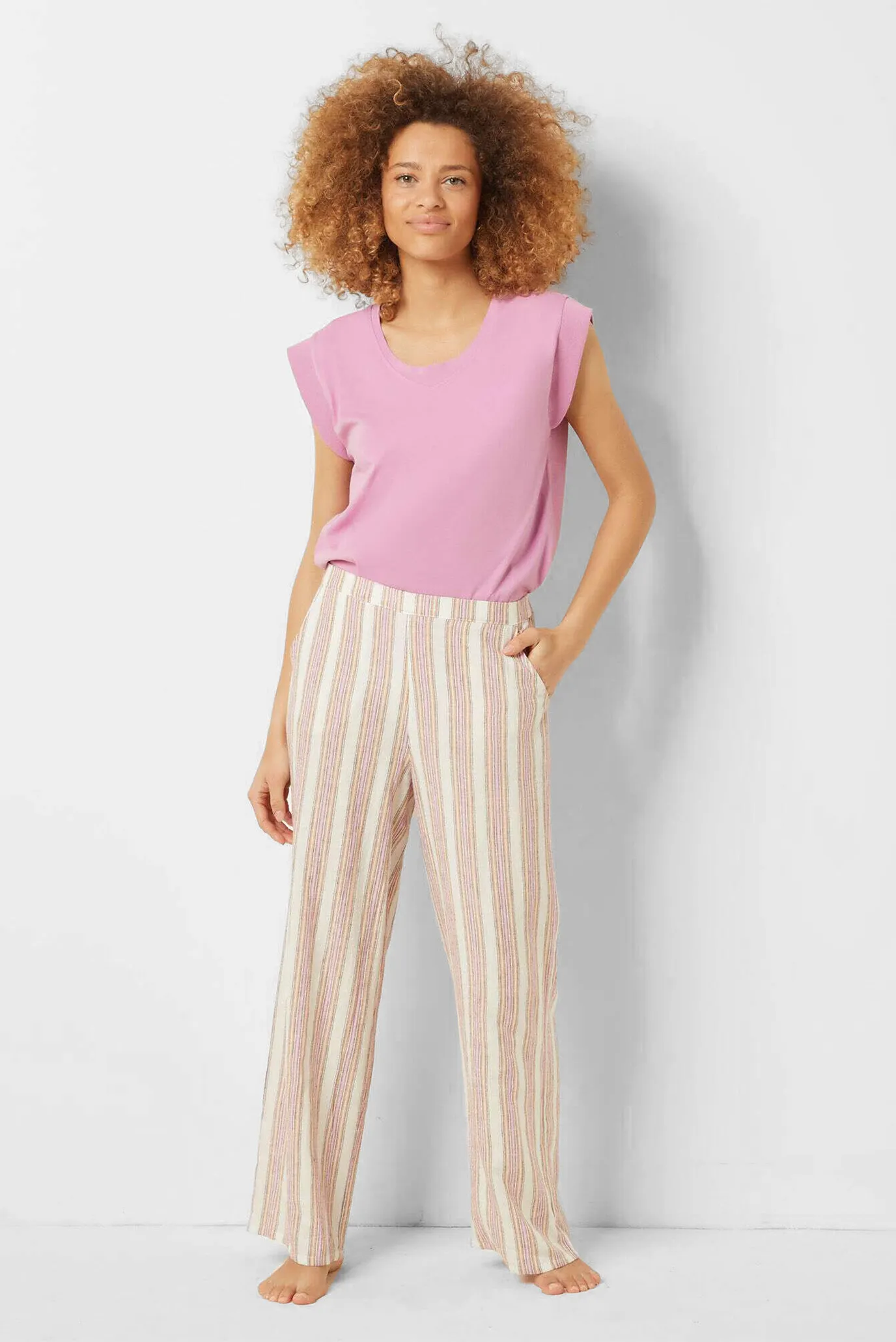 Жіночі лляні брюки у смужку ULYSSE 2