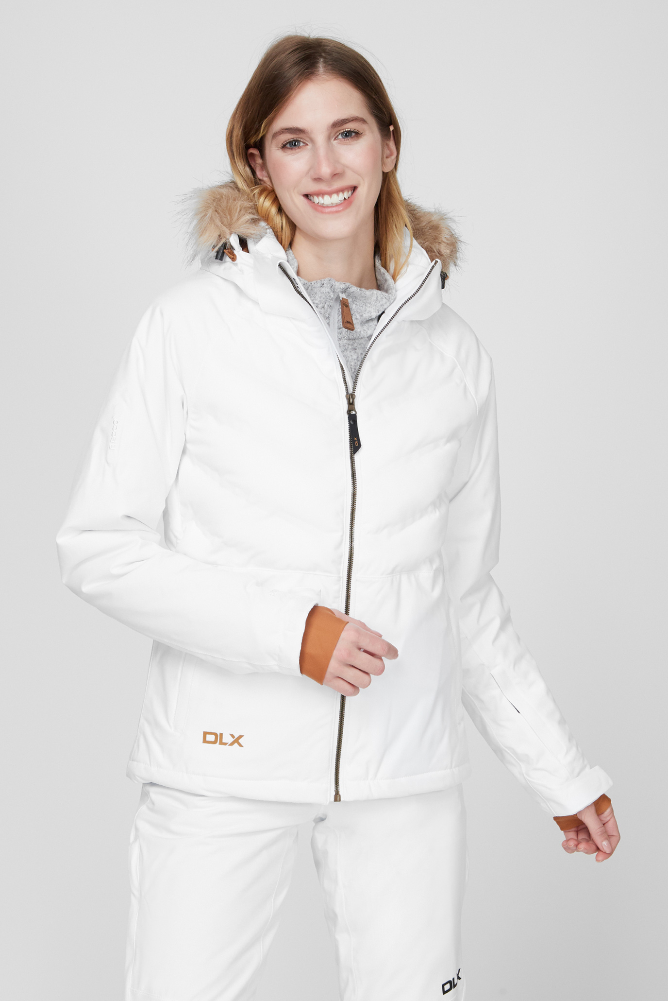 Жіноча біла лижна куртка 1