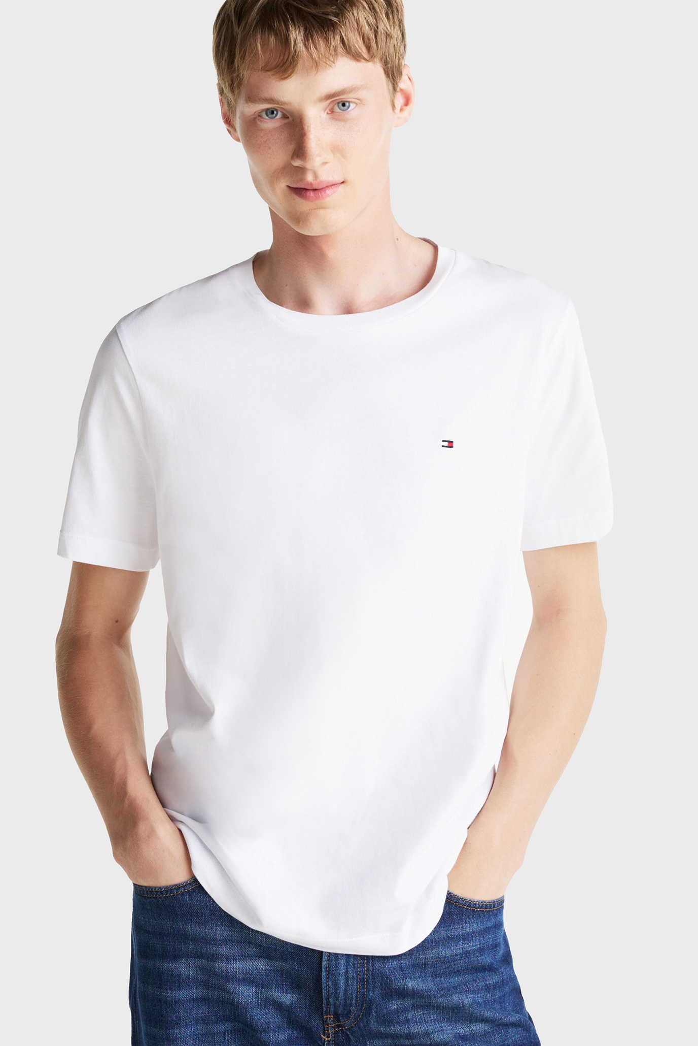 Мужская белая футболка ESSENTIAL REG FIT SOLID TEE 1